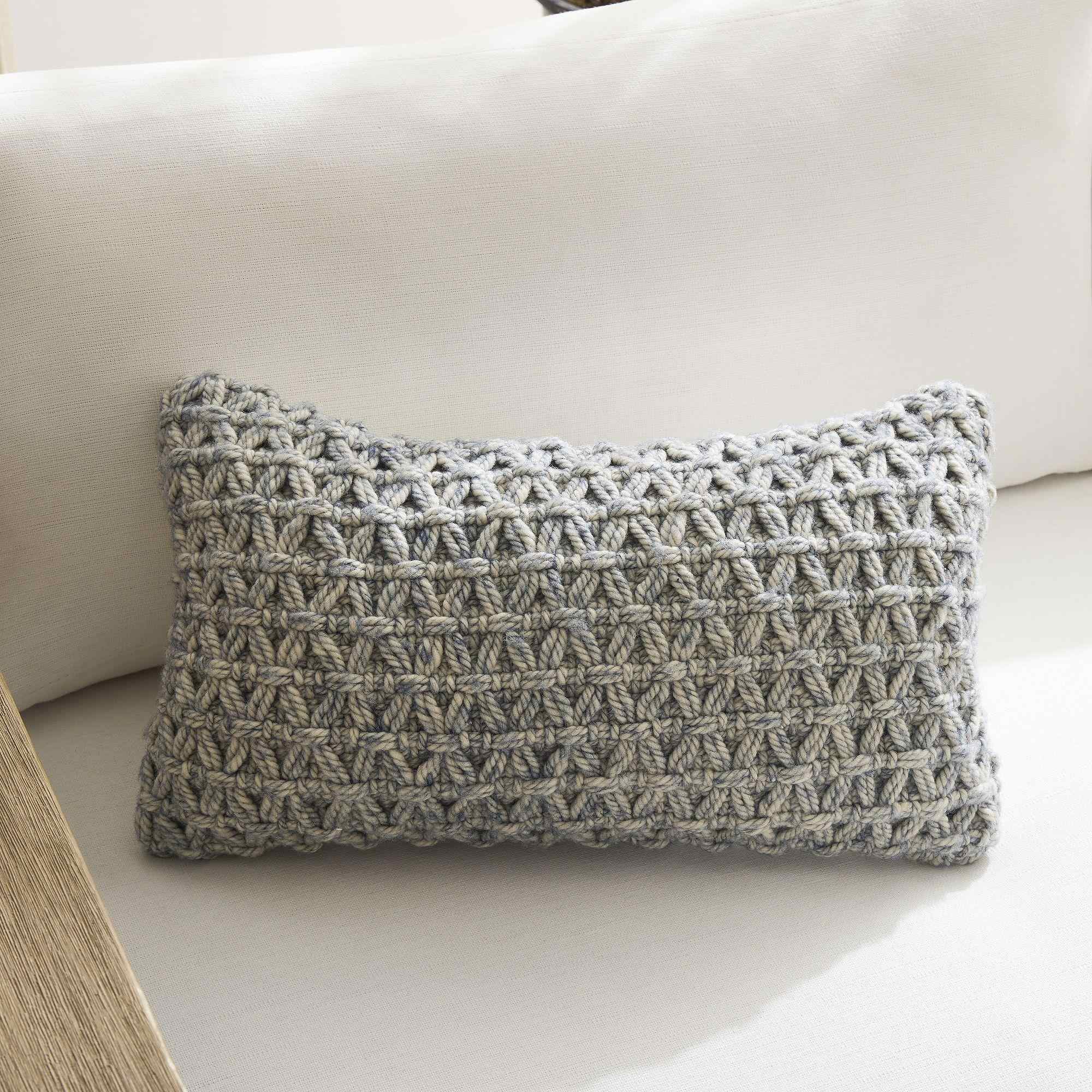 Outdoor Lattice Crochet Pillow