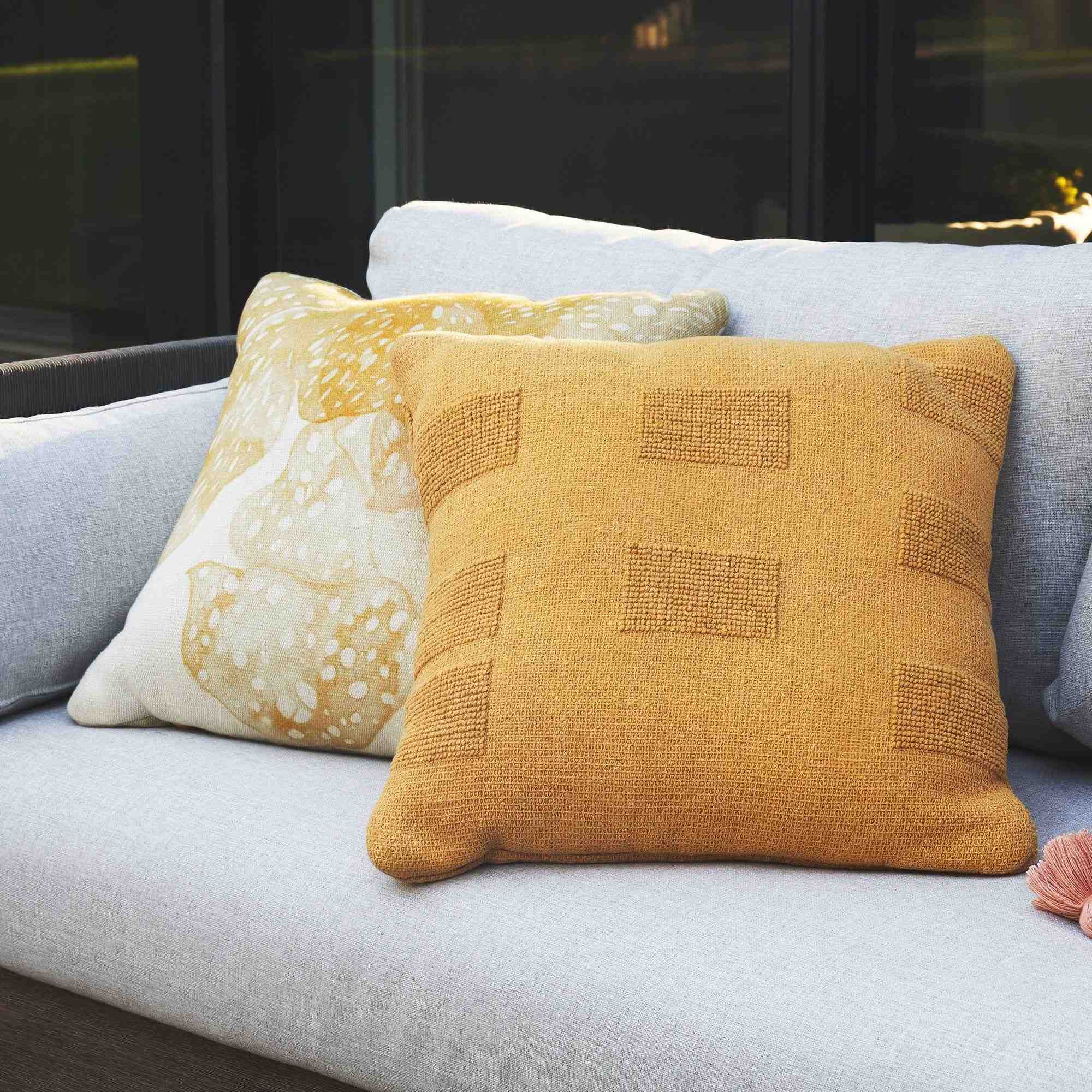Tufted Grid Indoor/Outdoor Pillow