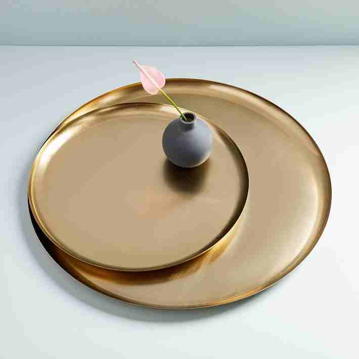 Oversized Metal Trays - Brass