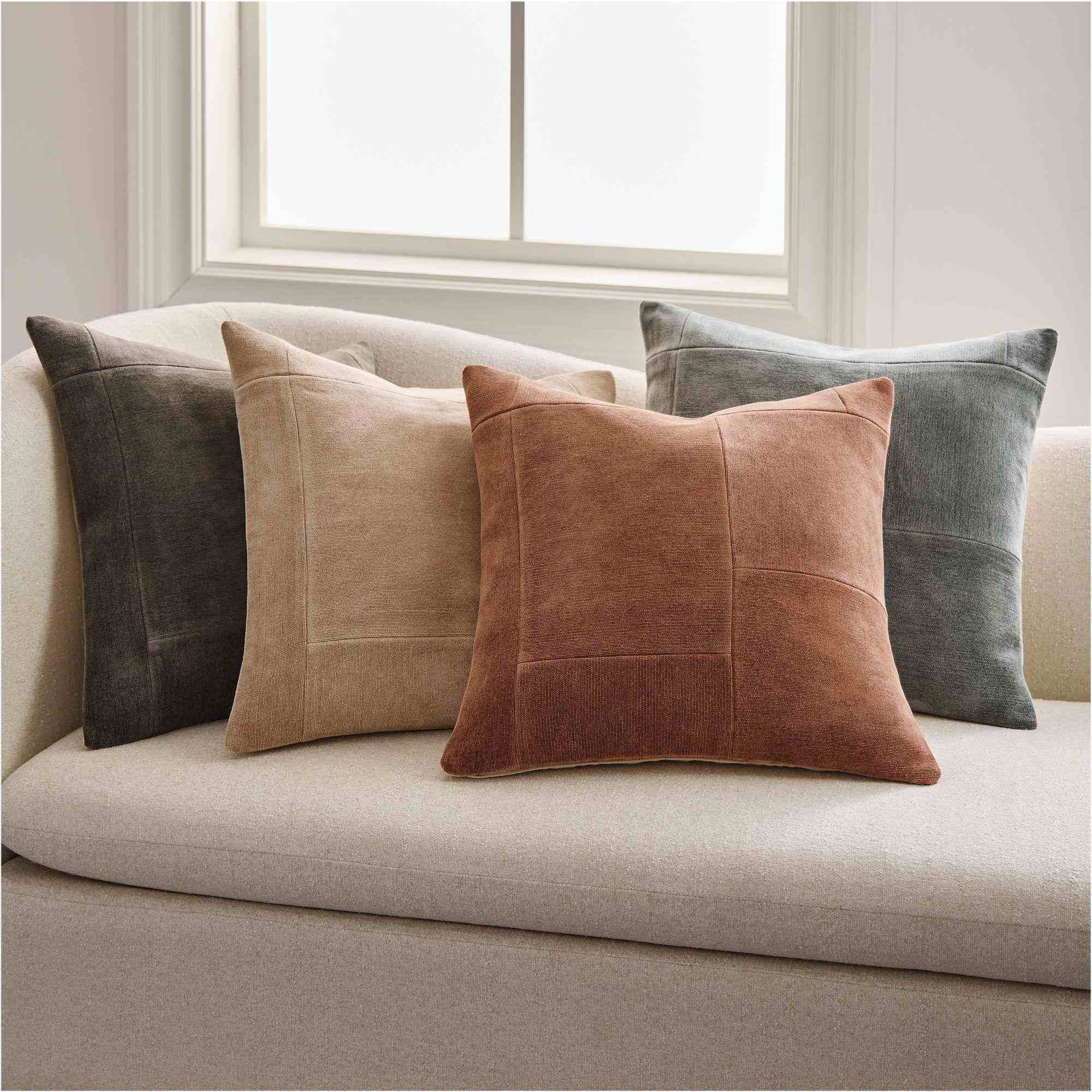 west elm | Patchwork Chenille Pillow Cover