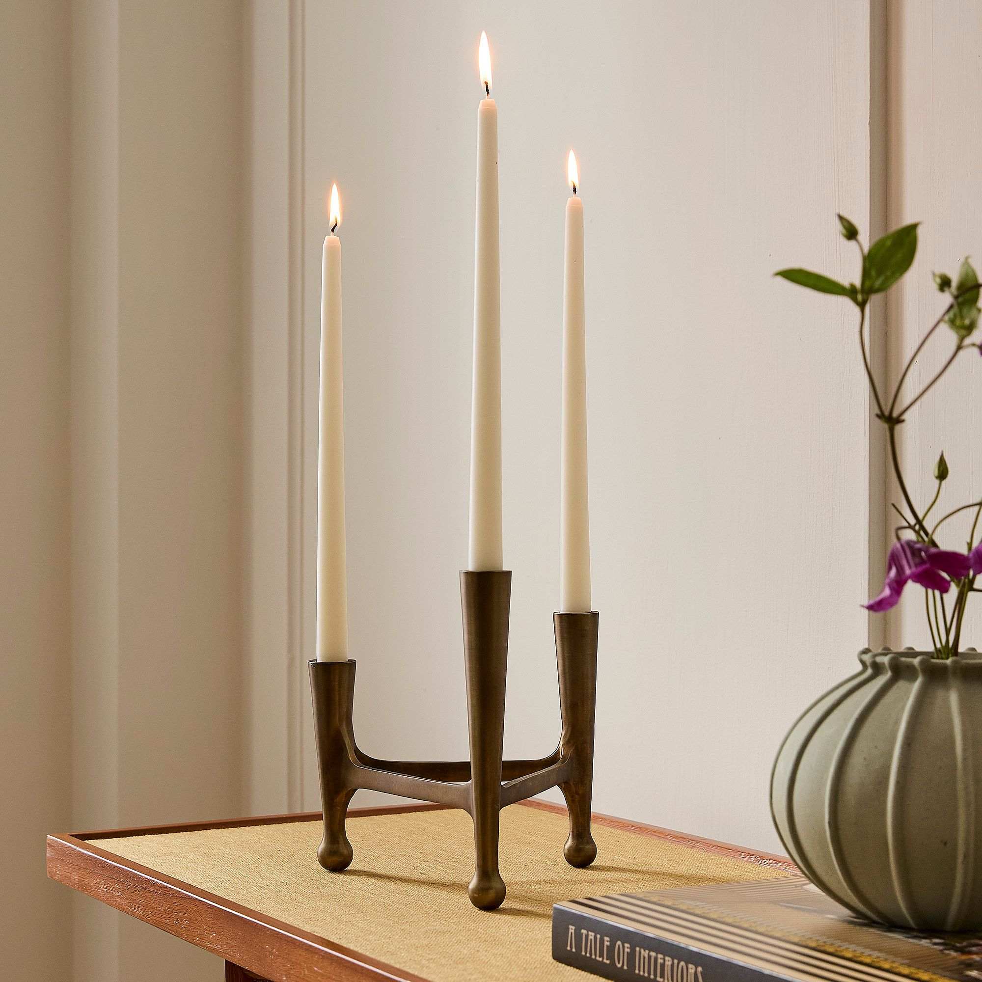 Pierce & Ward Brass Candleholder