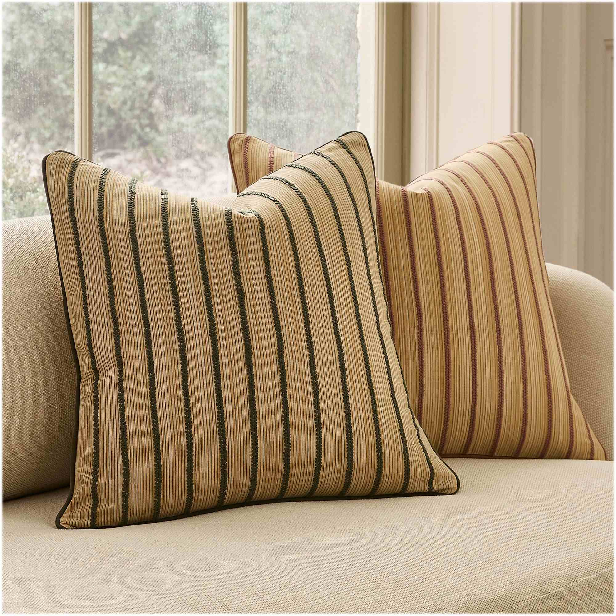 Pierce & Ward Filigree Stripe Pillow Cover