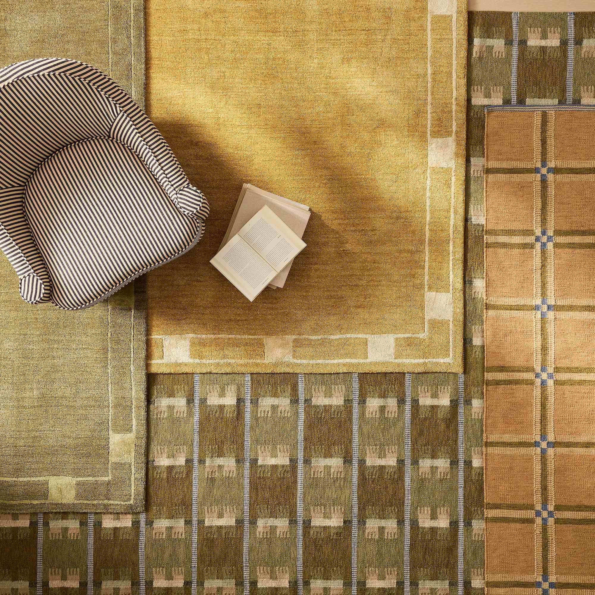 Pierce & Ward Windowpane Check Handwoven Wool Rug