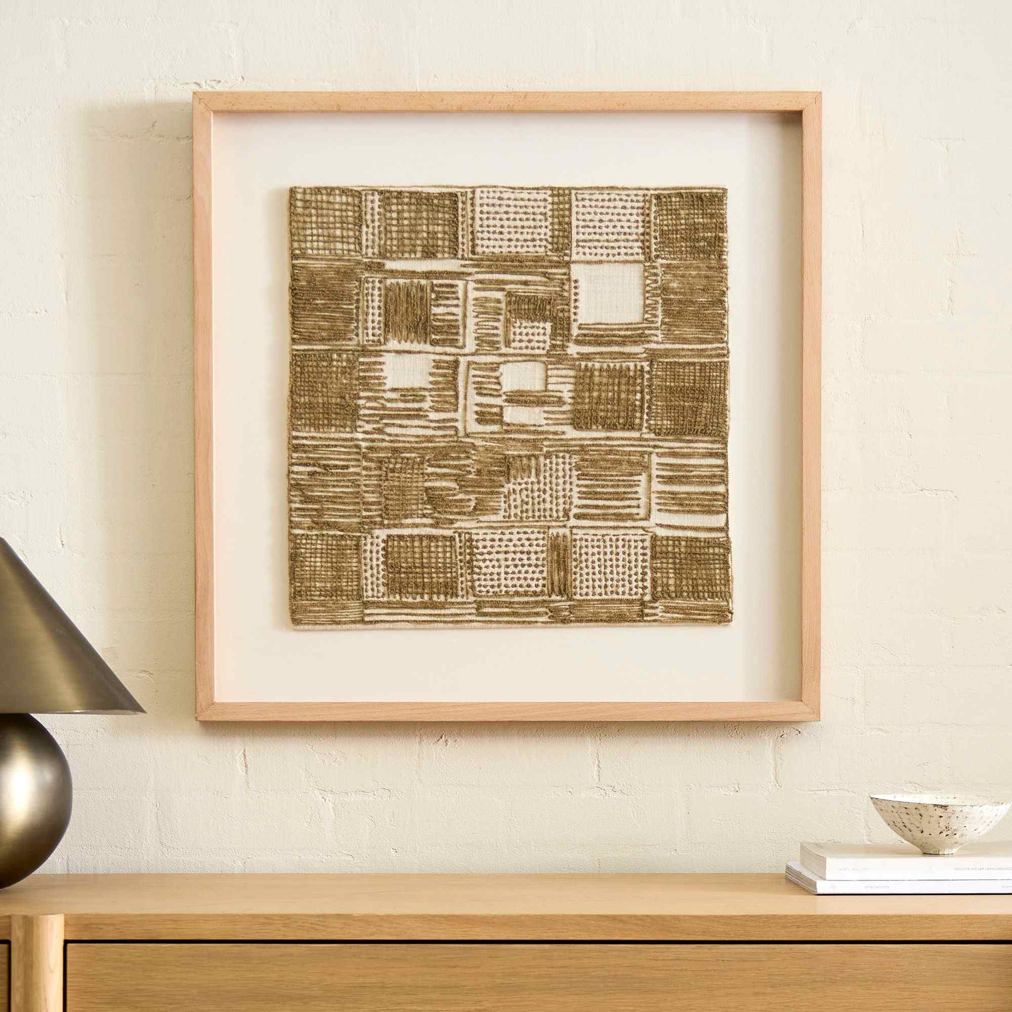 Pixelated Embroidery Wall Art