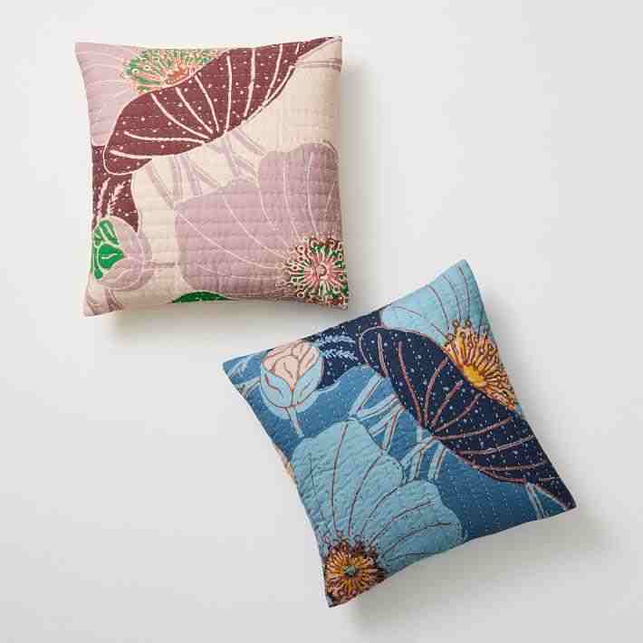 Poppy Floral Pillow Cover, 20"x20"