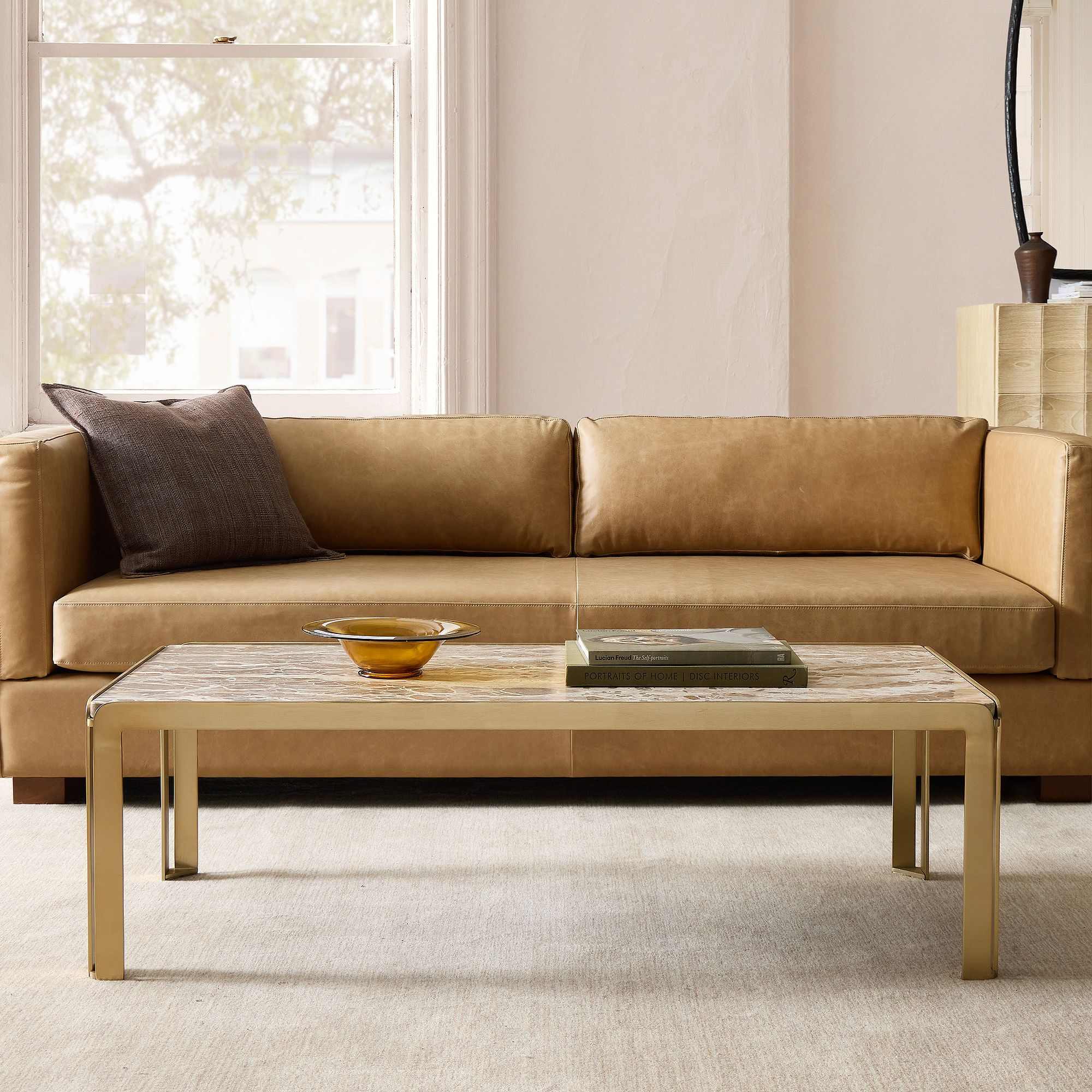 west elm | Portia Panther Marble Coffee Table (48")