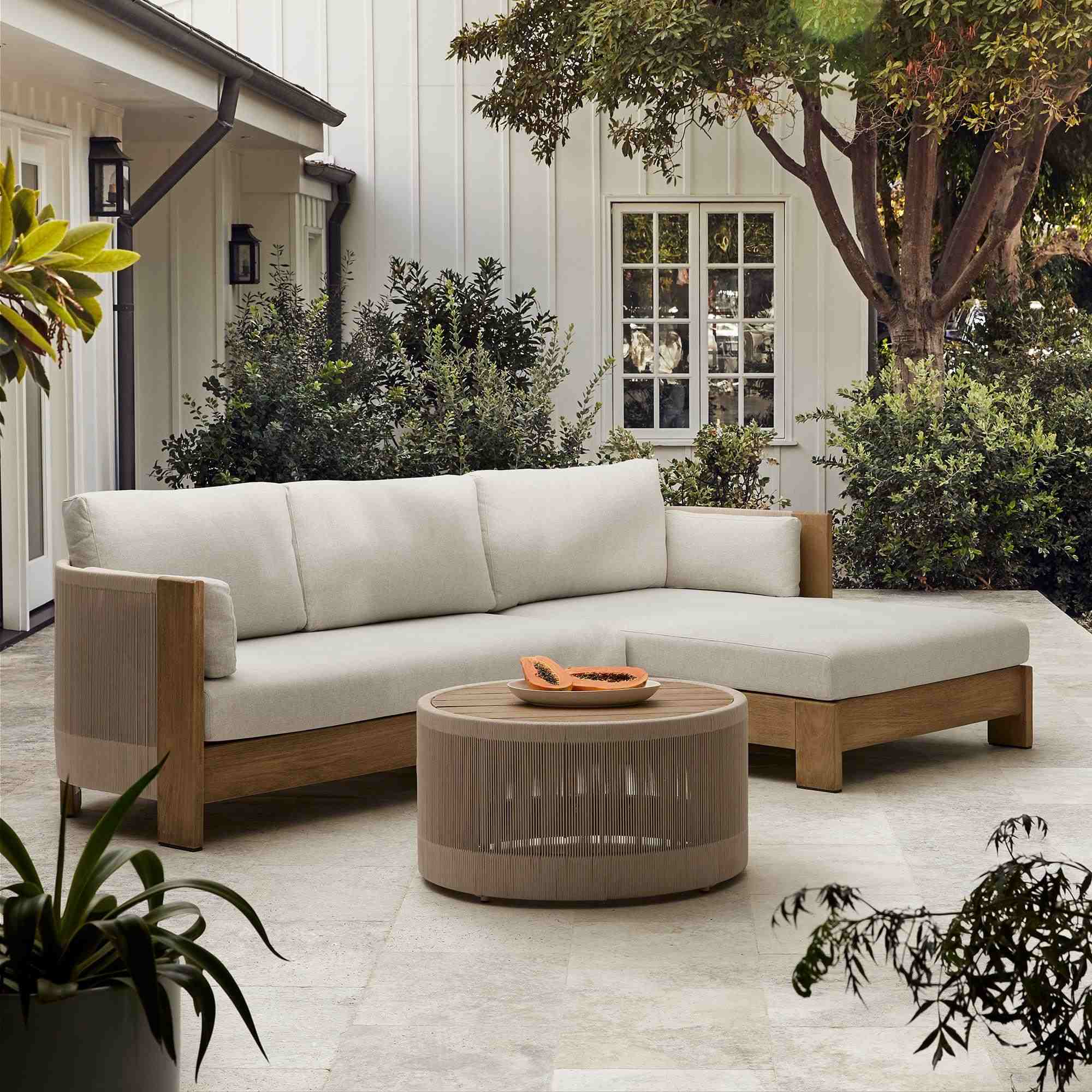 west elm | Porto Outdoor 2-Piece Chaise Sectional (105")
