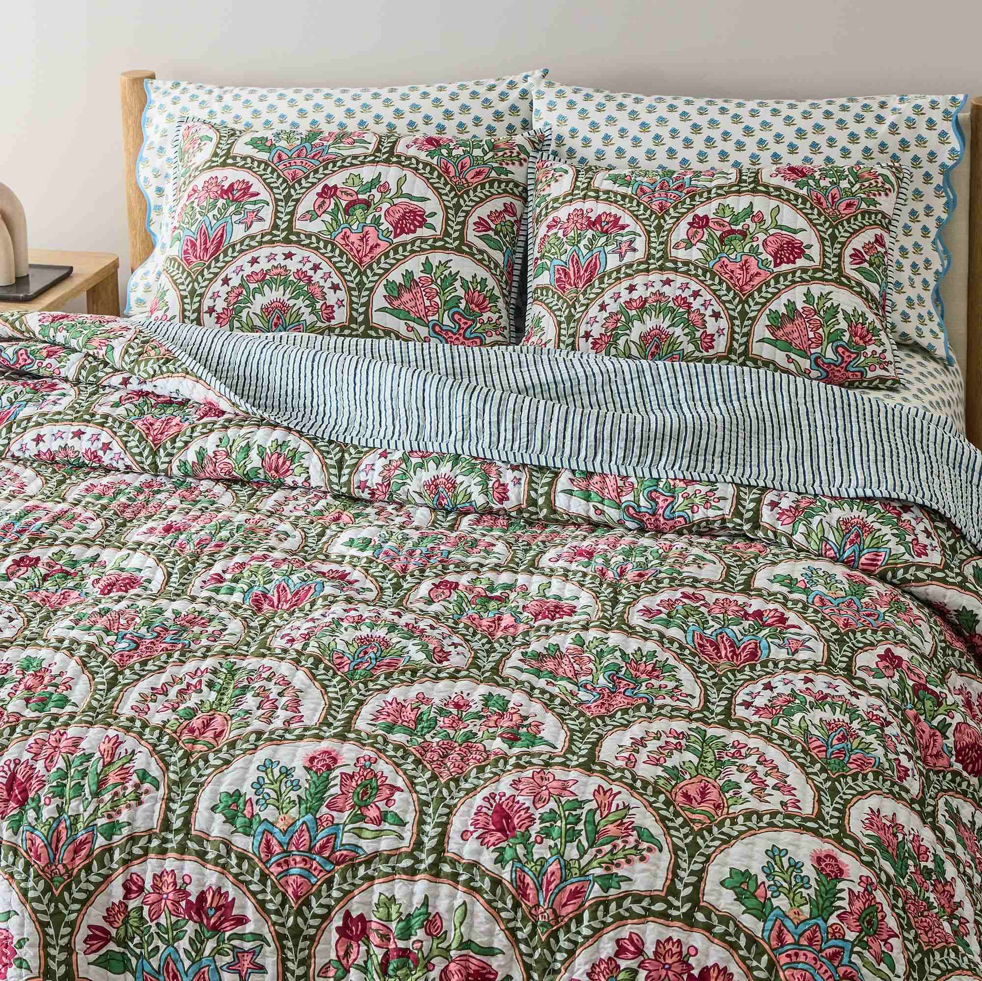 RHODE Mushroom Reversible Quilt and Sham