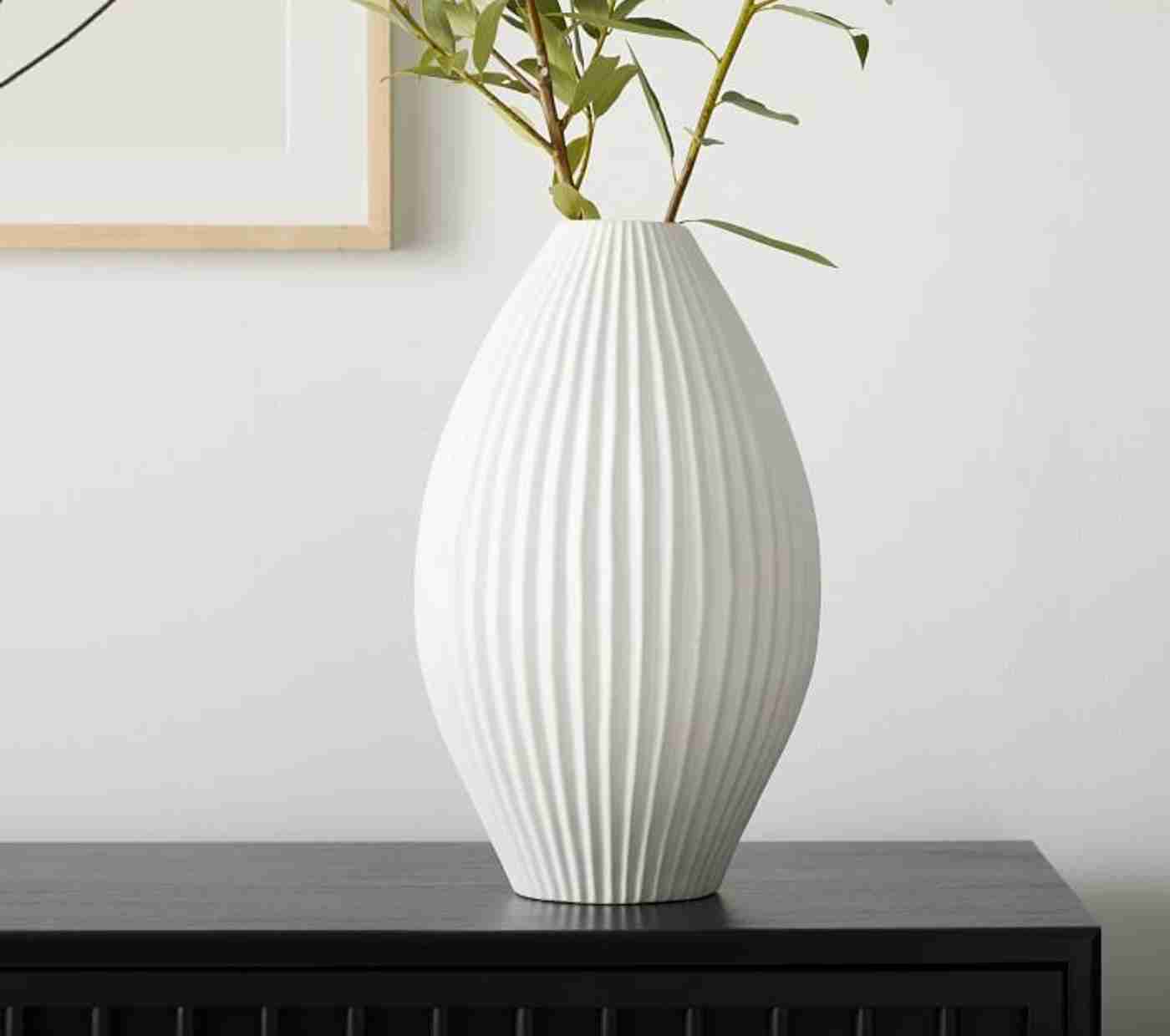 Sanibel Textured Ceramic Vases - White