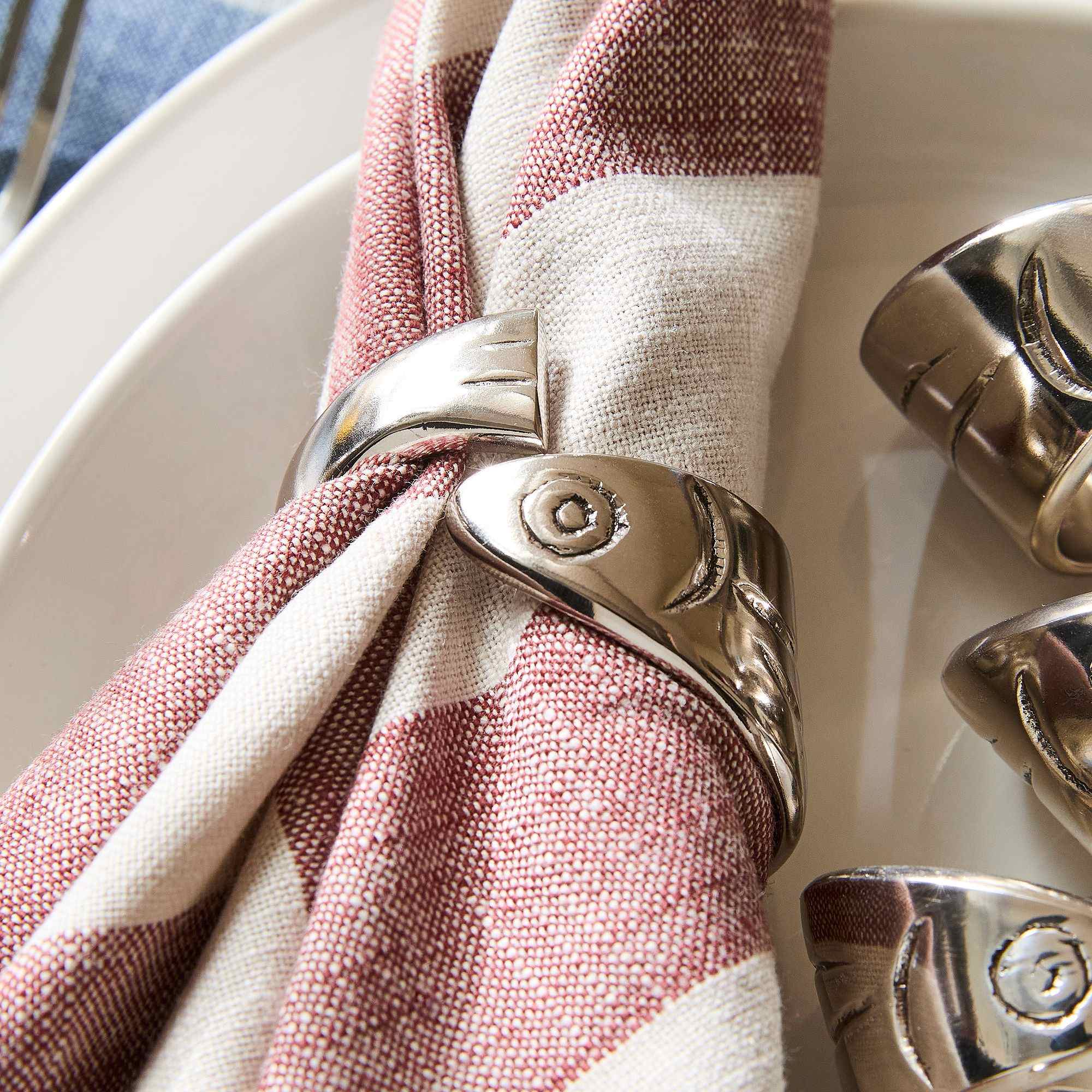 Sardine Metal Napkin Ring Sets