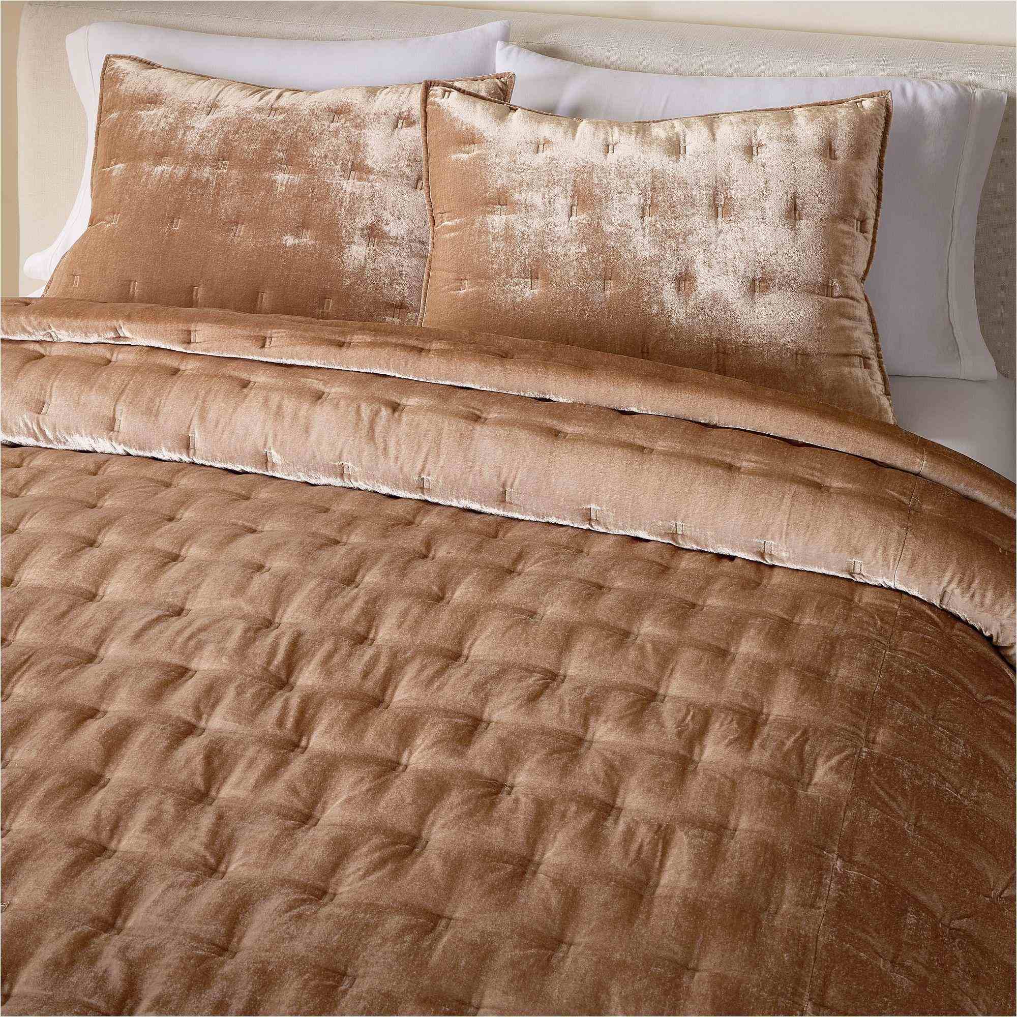 west elm | Lush Velvet Tack Stitch Quilt & Shams