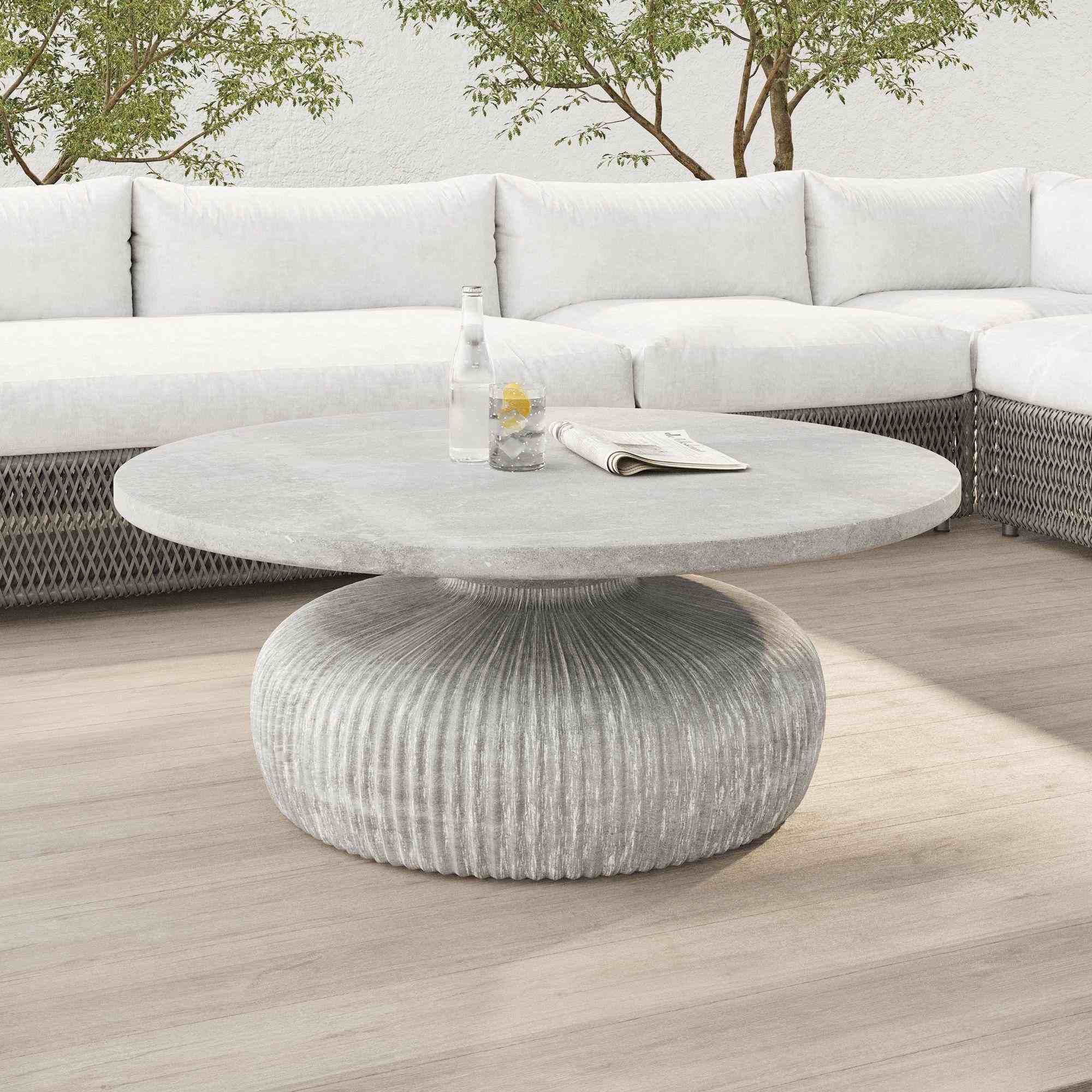west elm | Tambor Indoor/Outdoor Round Coffee Table (30"–40")