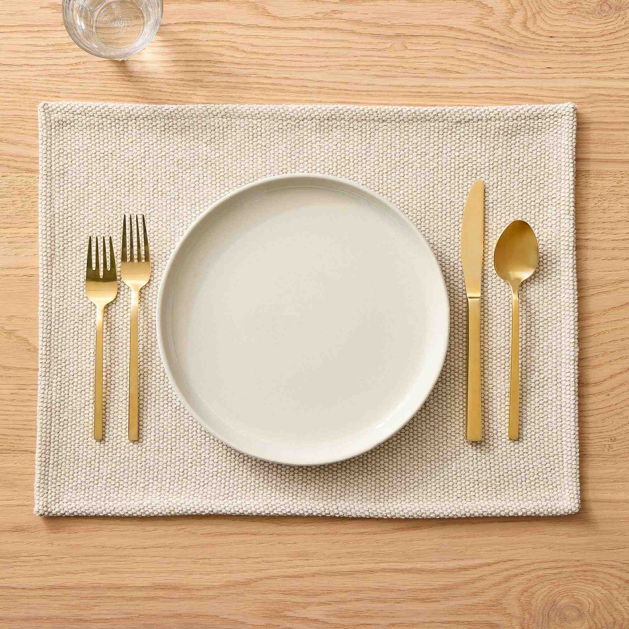Textured Canvas Cotton Placemat Set of 4