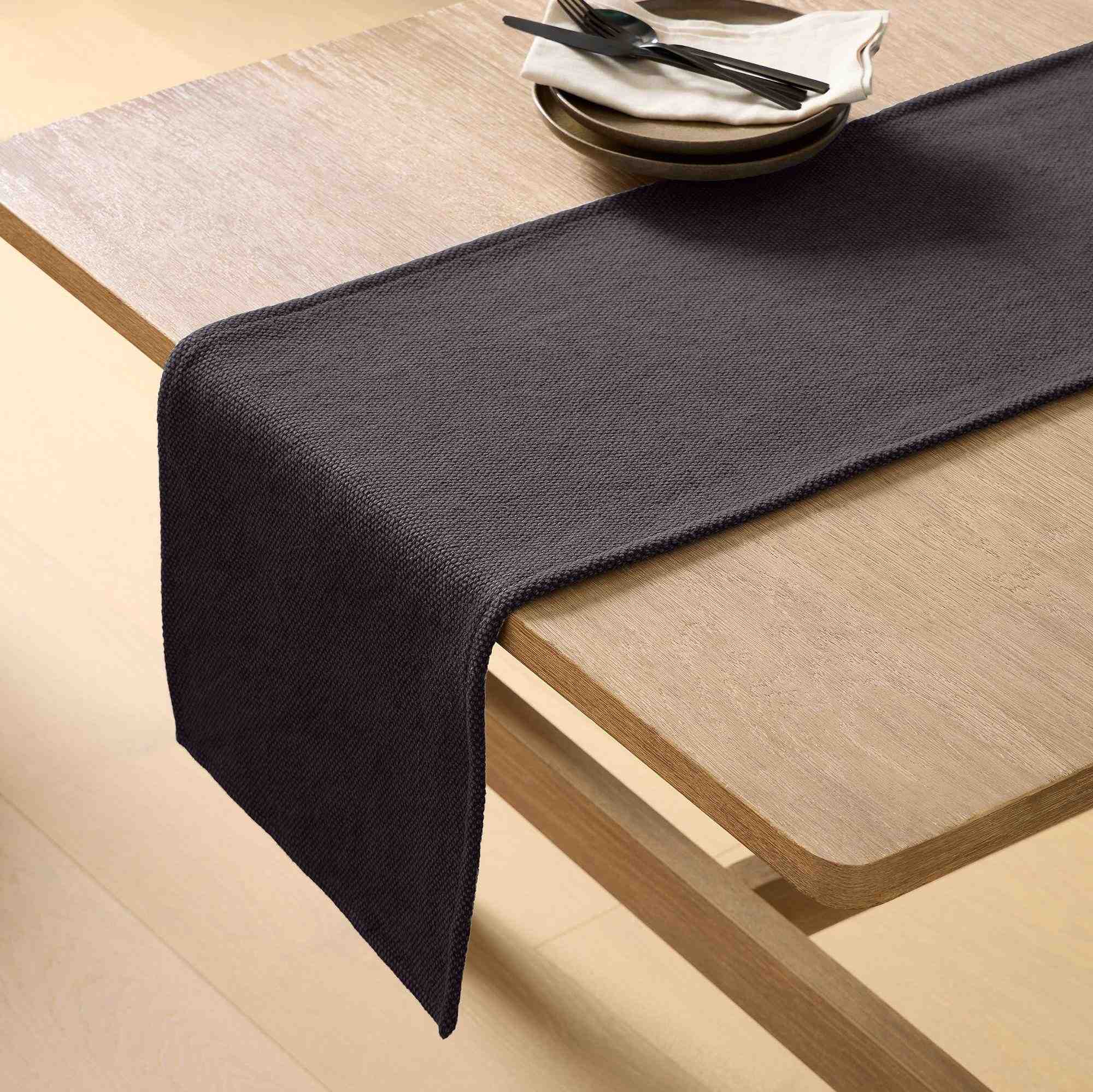 Textured Canvas Cotton Runner