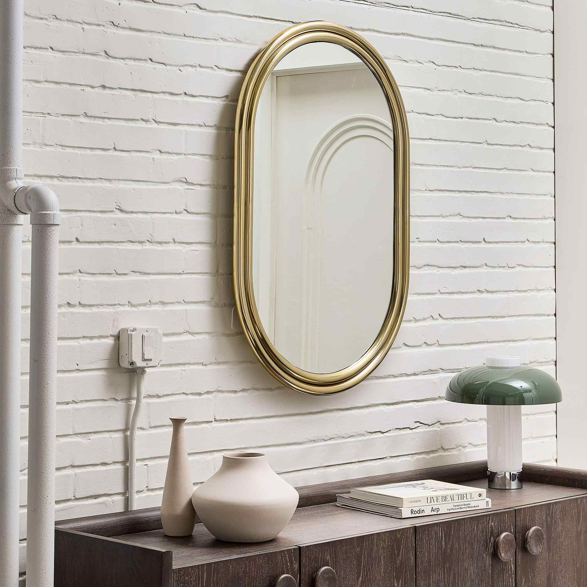 Tubular Metal Wall Mirror