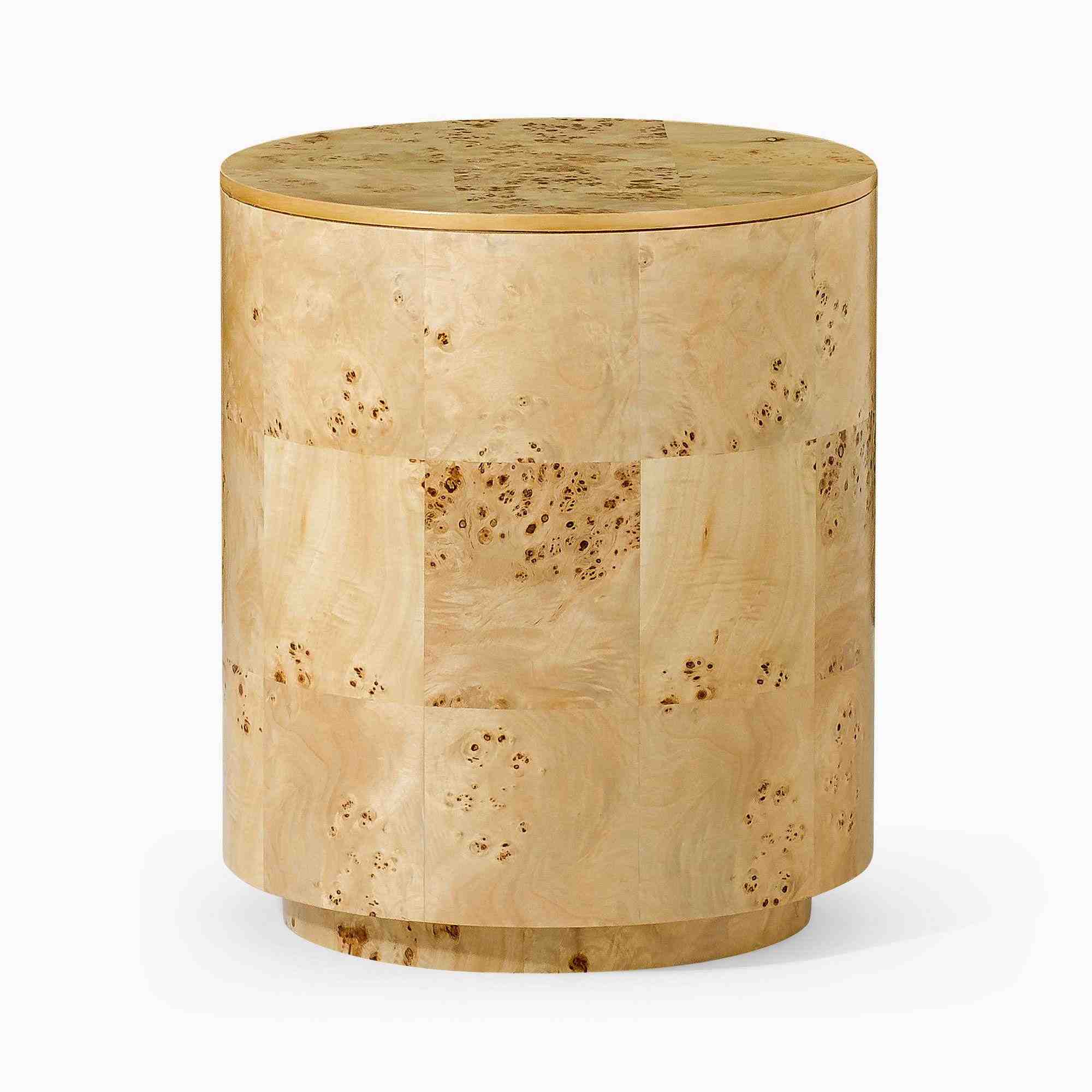 Volume Round Side Table (16.5") - Burl