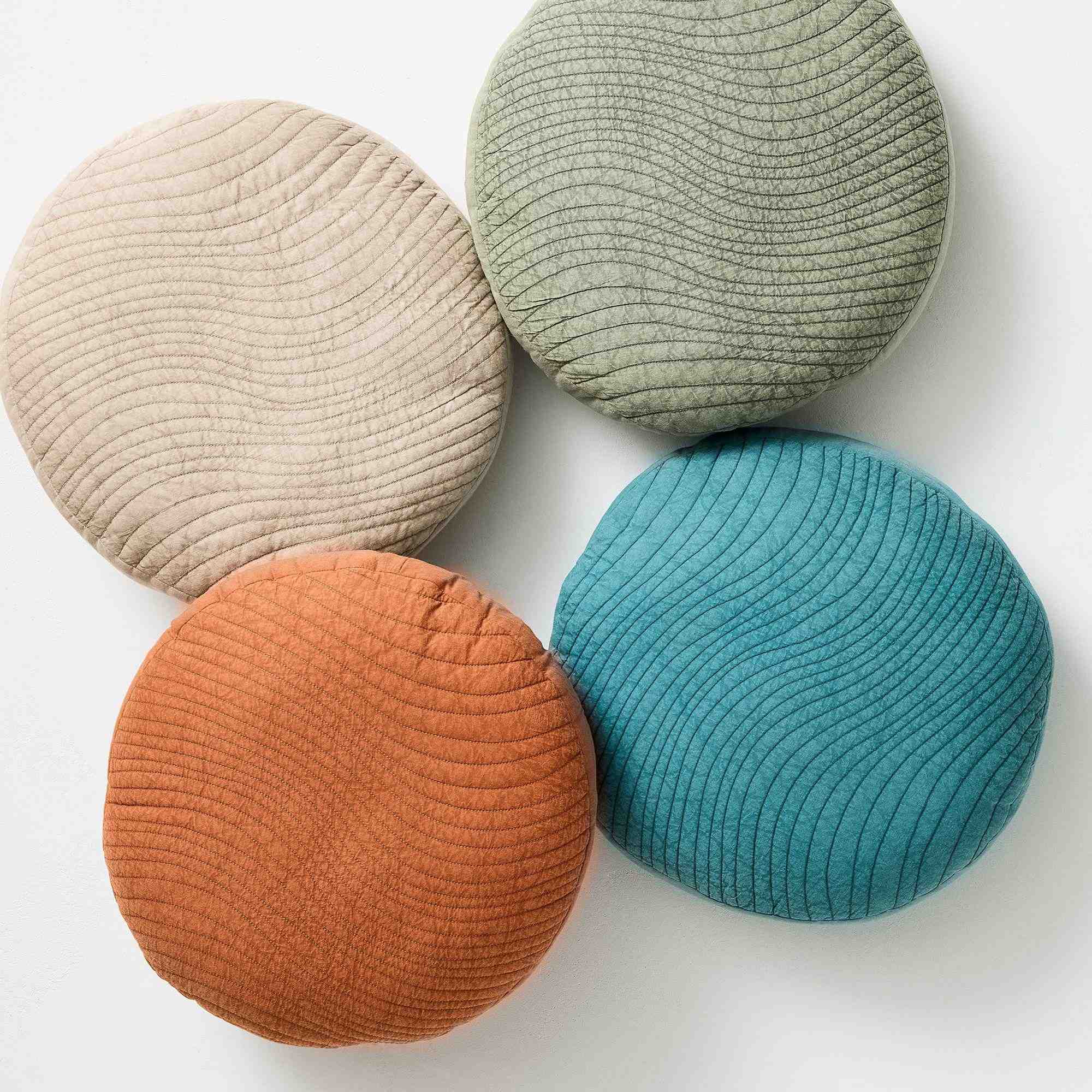 Wavy Quilted Pillow Cover