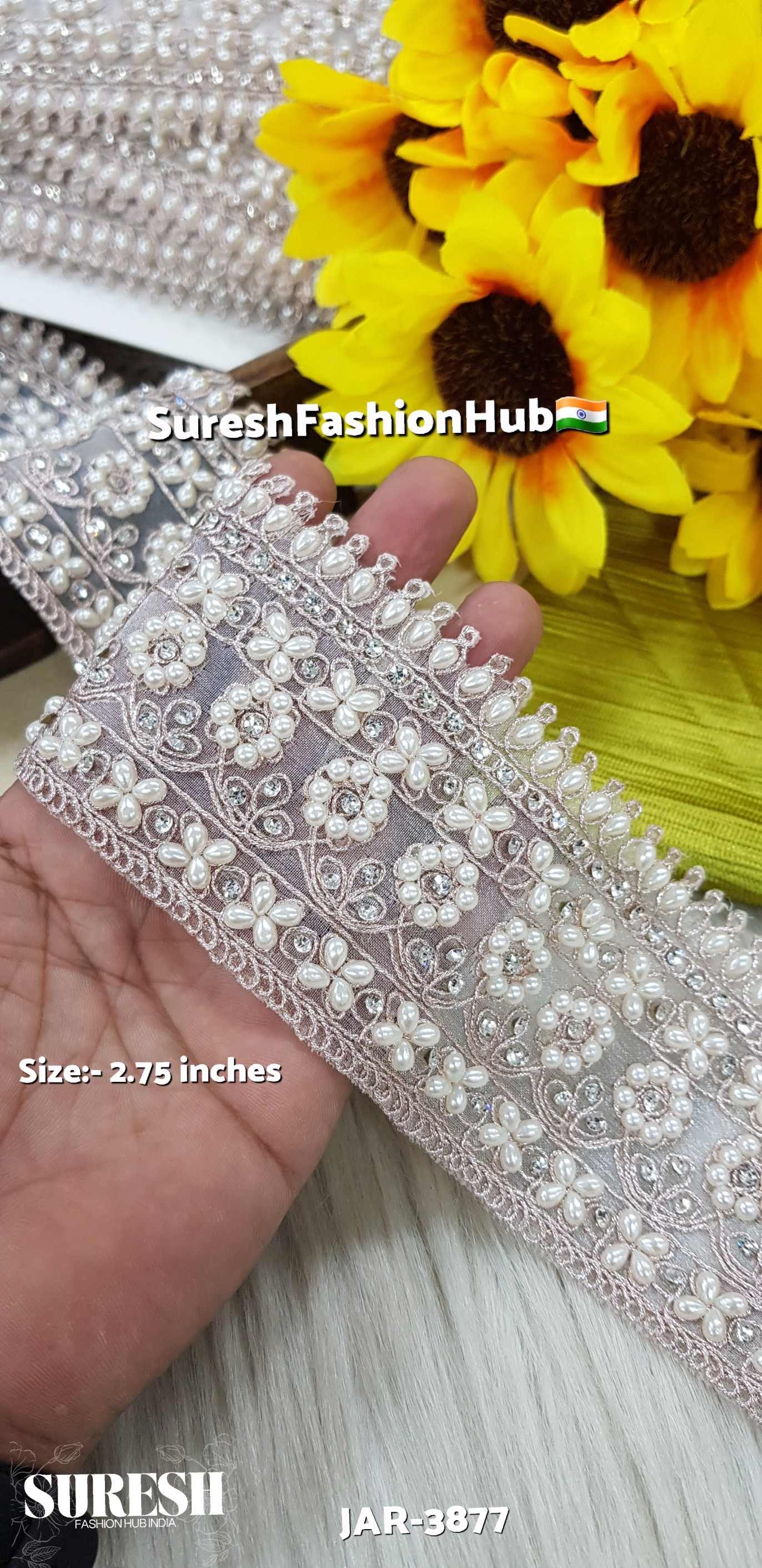 Rose Gold Dori Pearl Diamond Cutwork Lace