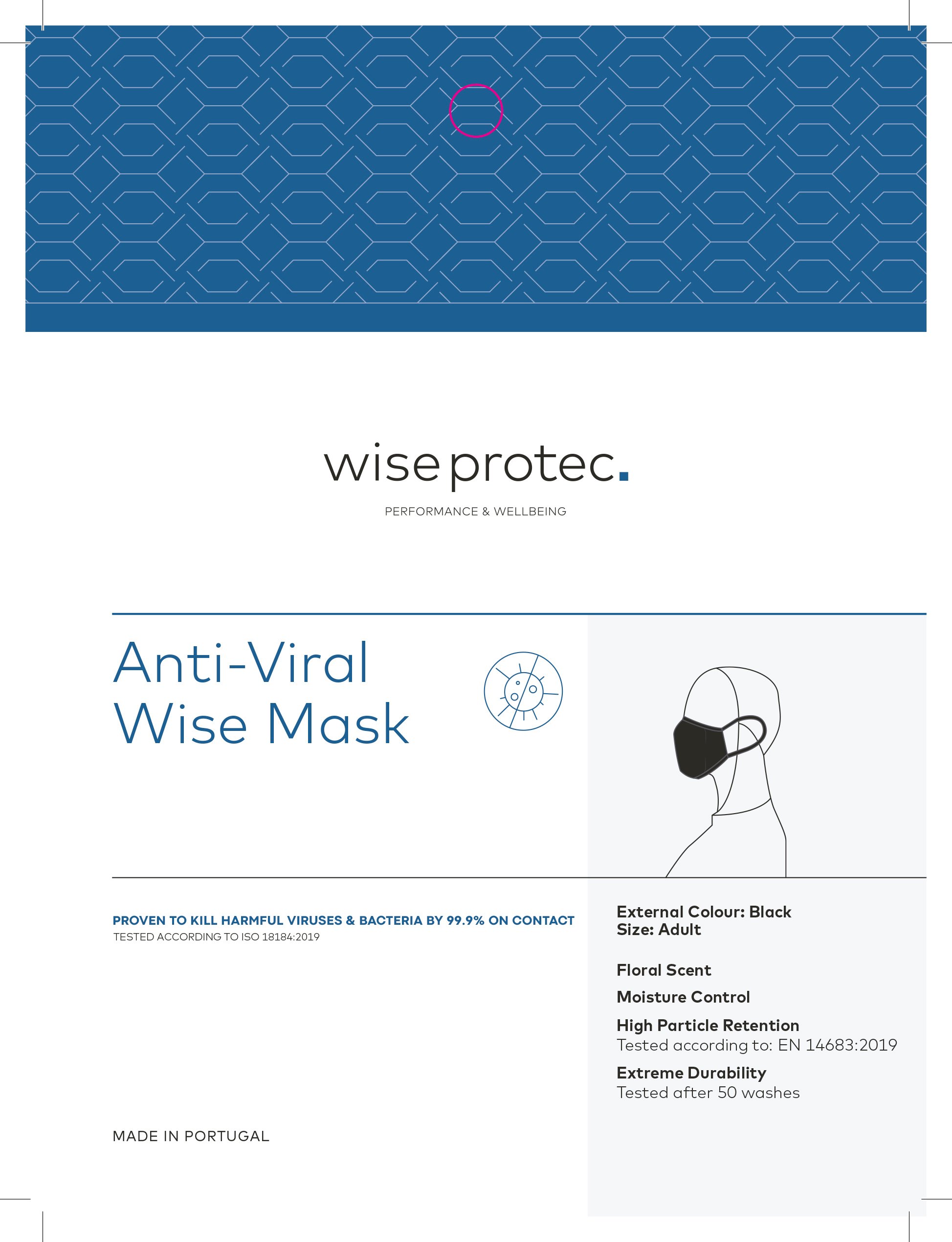 wise protec Polypropylene Reuseable Fashion Mask (Black, Without Valve) for Unisex