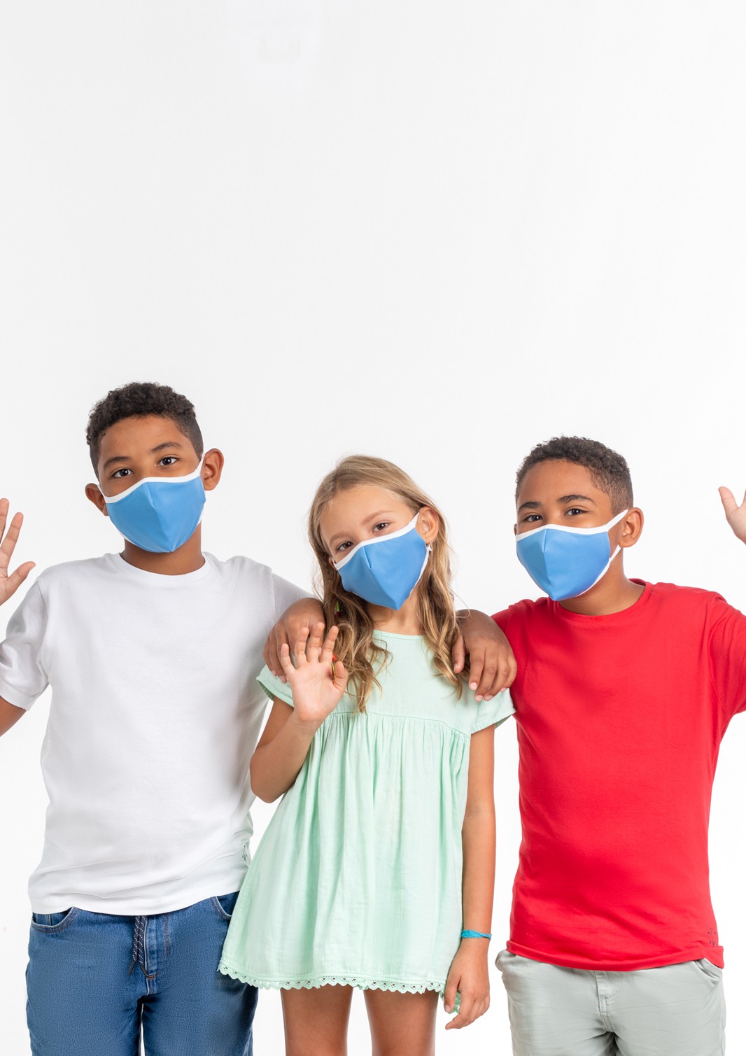 Wiseprotec Anti-Viral & Anti-Microbial Blue Kids Face Mask | Washable & Reusable 50 times | Lasts 1 year considering 1 wash per week | Mask self-sterilizes in less than 24 hours