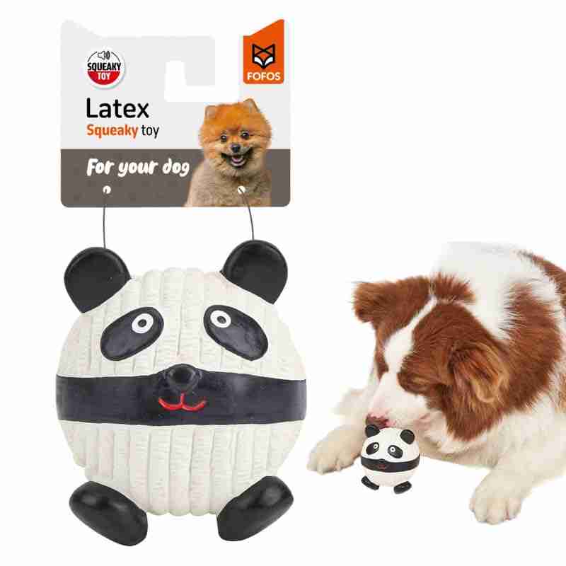 Barkbutler Fofos Latex Panda Ball Toy for Dogs