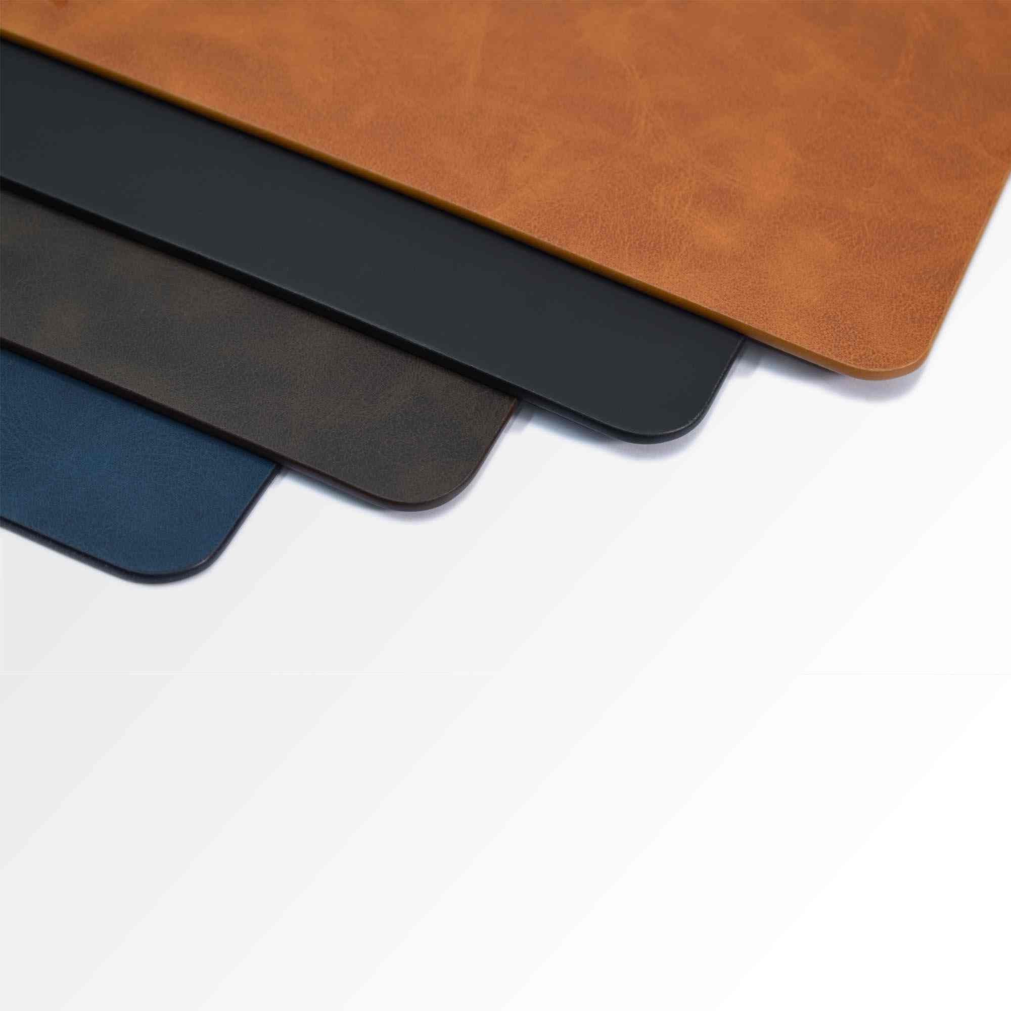 Rectangular Mouse Pad in Faux Leather | Creasing Free | High Precision | Reversible | Flexible | 11×9 Inches | Uniflex | Brown