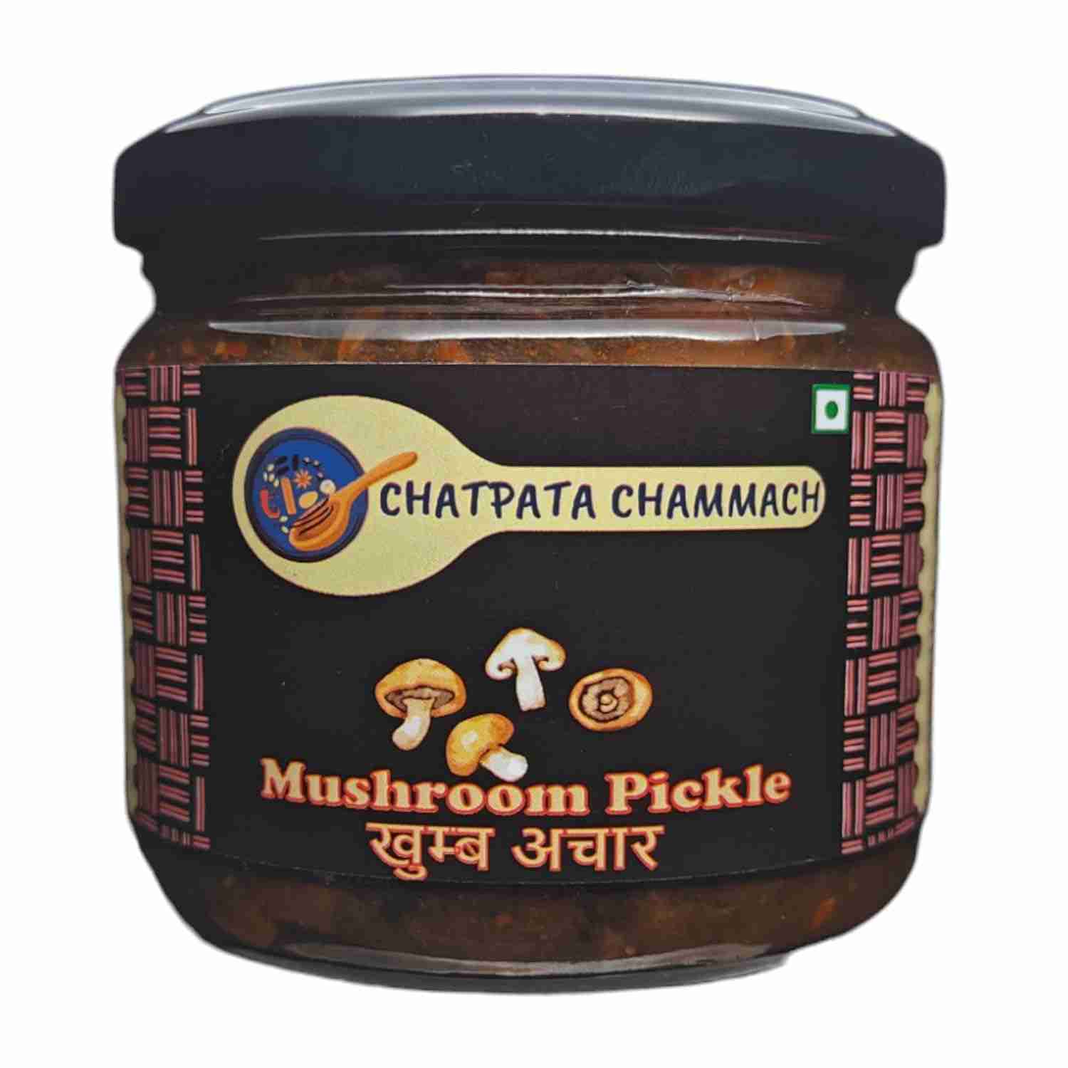 CHATPATA CHAMMACH Mushroom Pickle | Khatta Meetha, Chatpata | Button Mushroom Achar | Sour, Sweet & Tangy Flavor | 250gm Jar