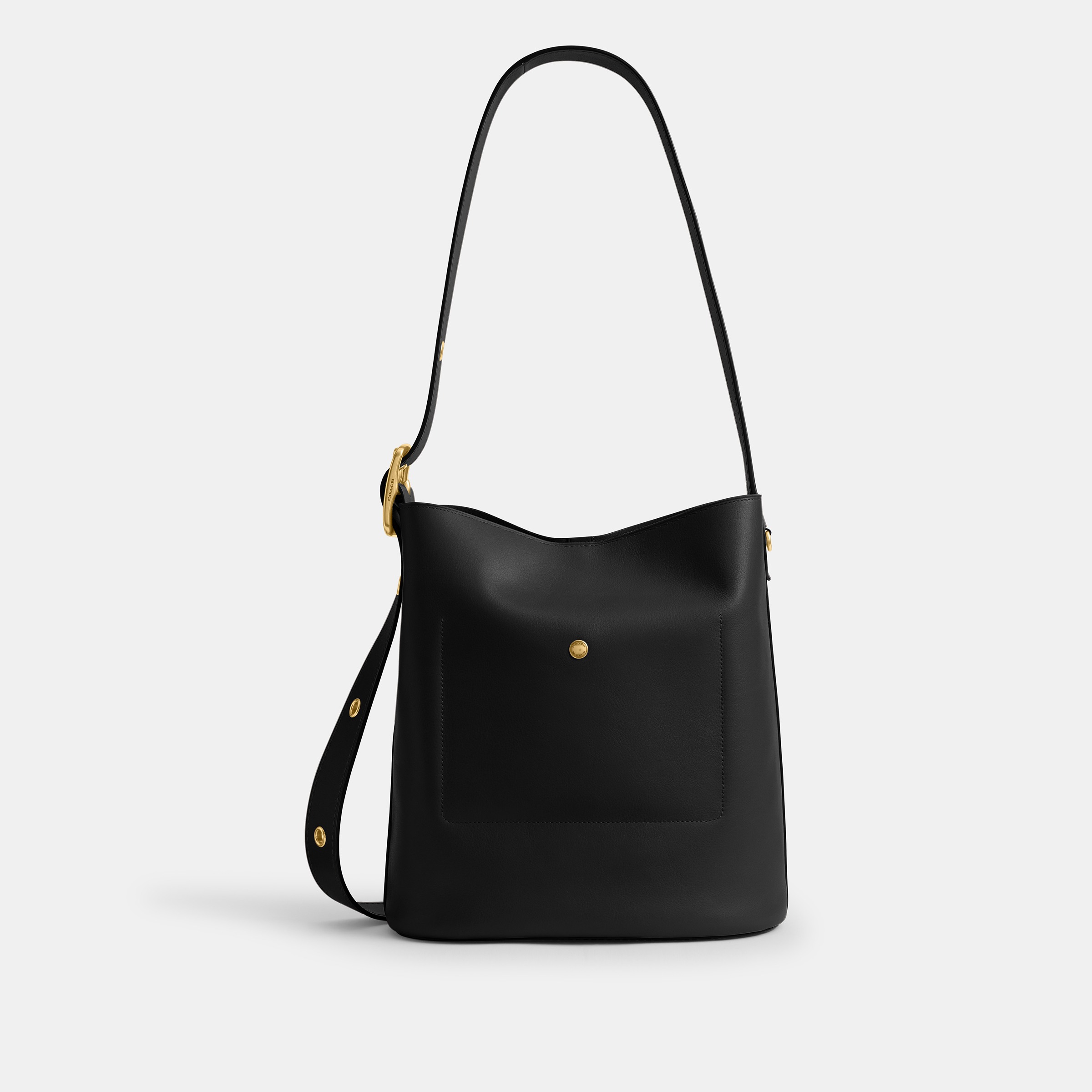 Natural Grain Leather Bleecker Bucket Bag