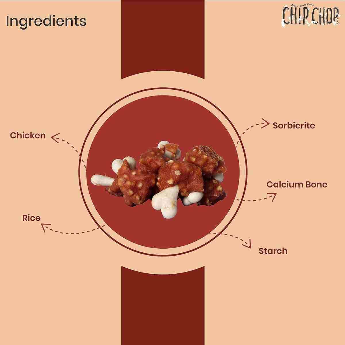 Chip Chops Chicken & Calcium Bone Dog Treat - 70gm