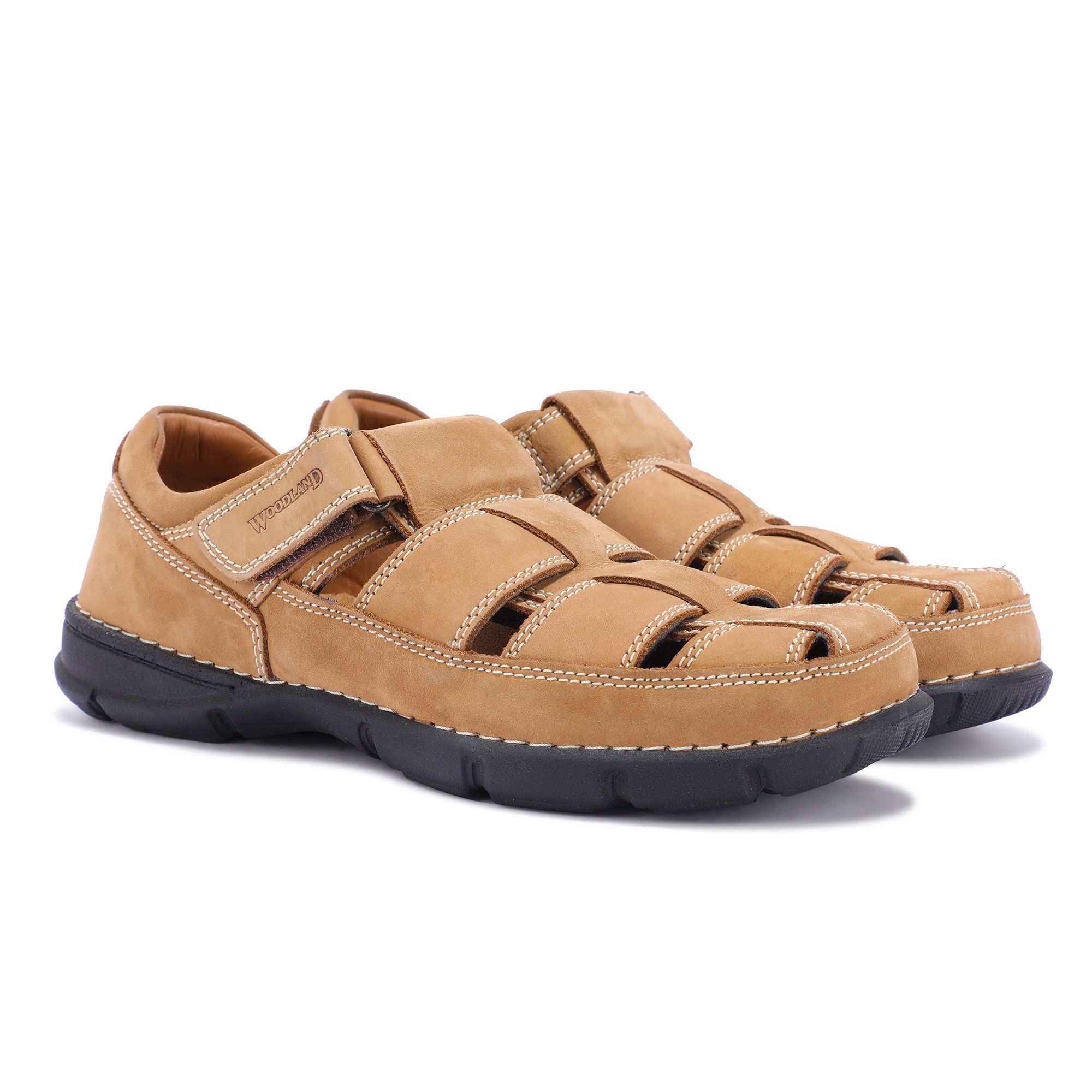 Woodland Leather Sandals For Men - 1033111 Camel-sgquangbinhtourist.com.vn