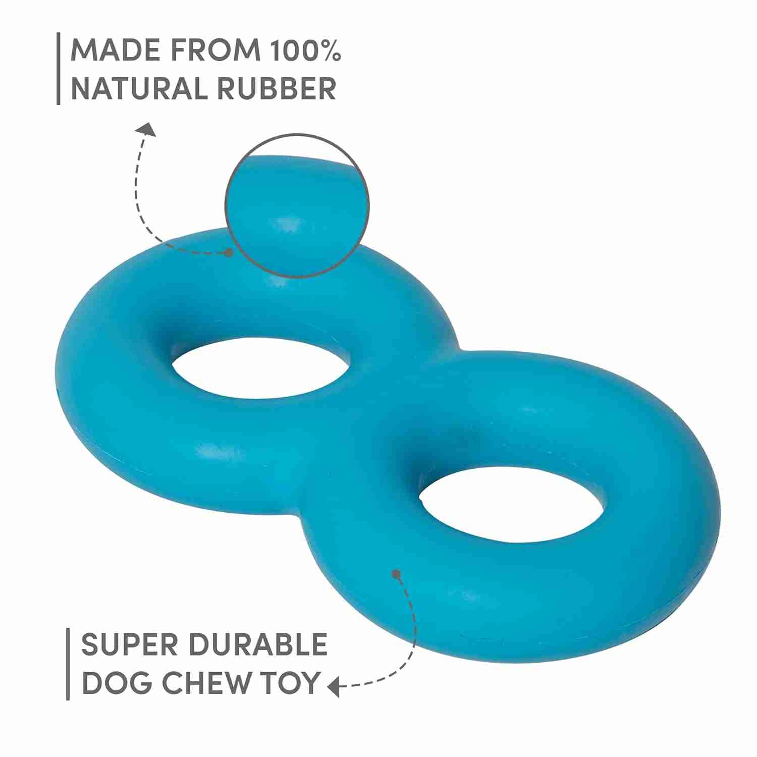 Barkbutler Crazy Eight Dog Toy, Blue