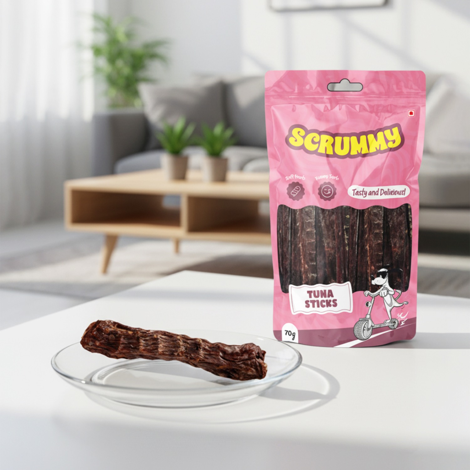 Scrummy Tuna Stick Dog Treats 70g