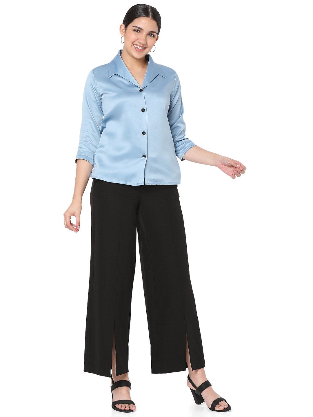 Buy Floerns Women's Light Wash Baggy Jeans Long Pants Blue Solid L at  Amazon.in