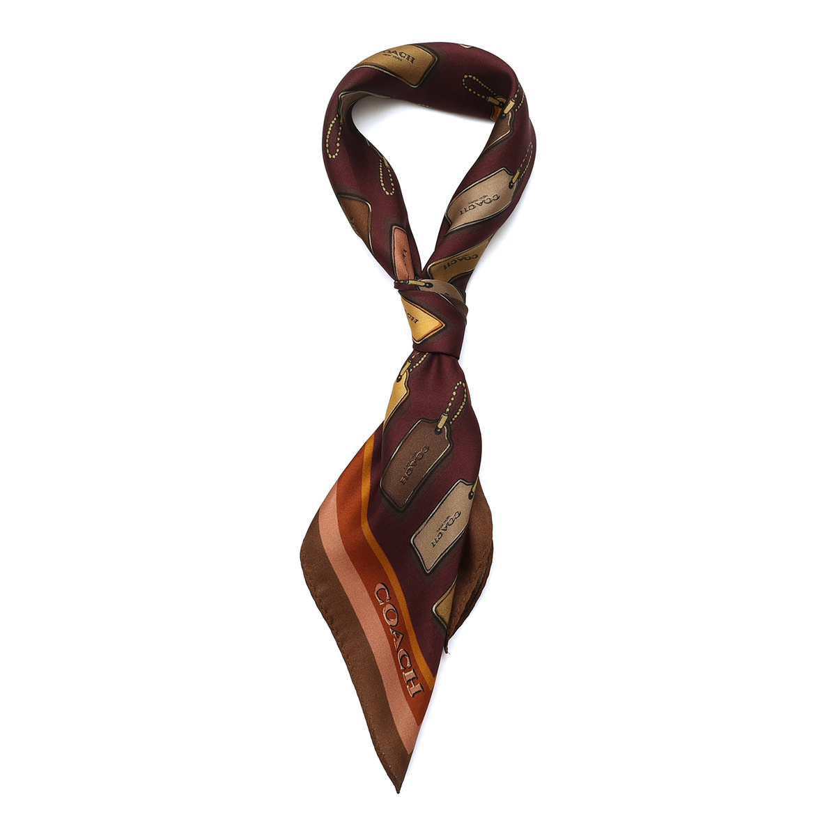 Hangtag Print Silk Bandana