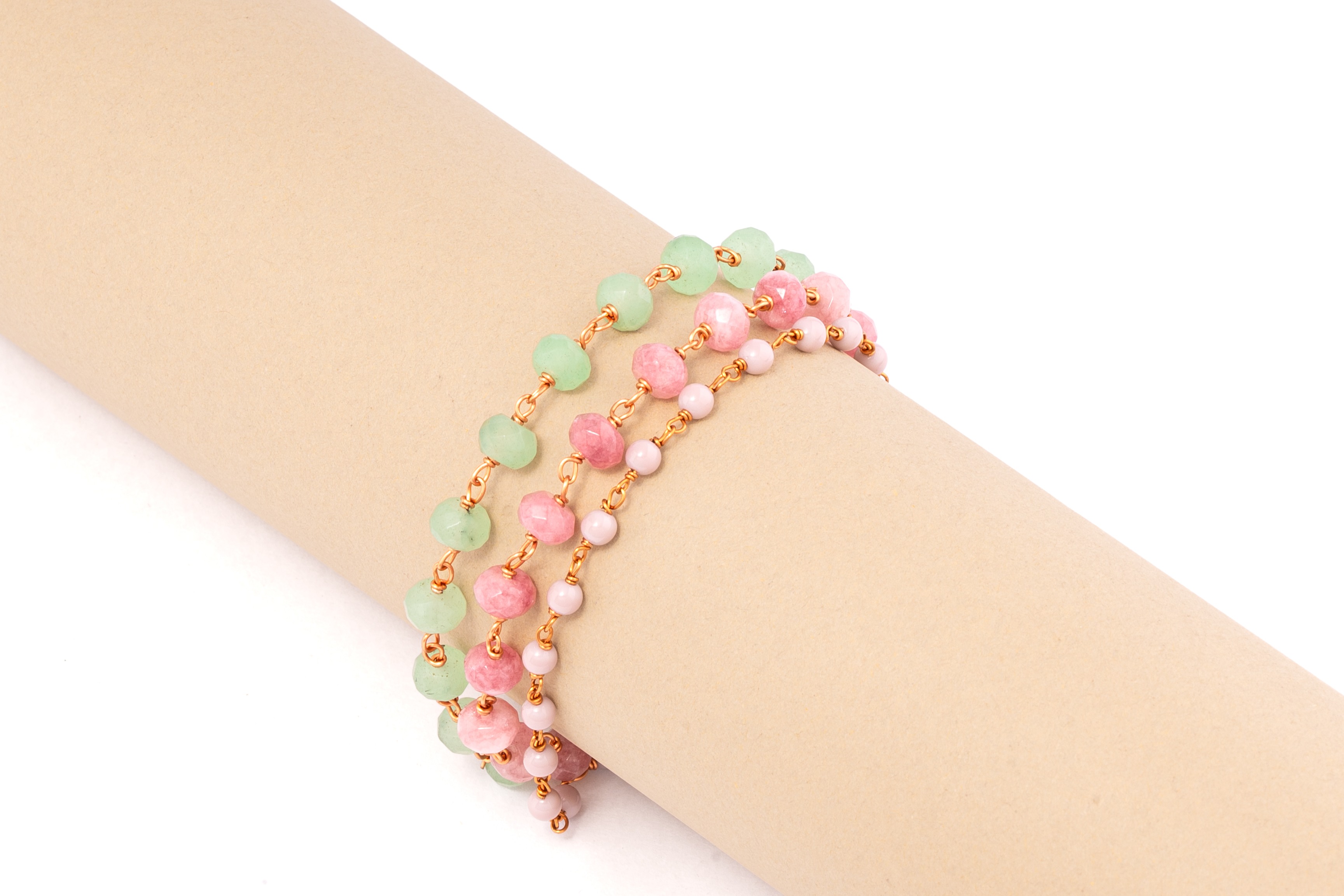Three layered multicoloured bracelet