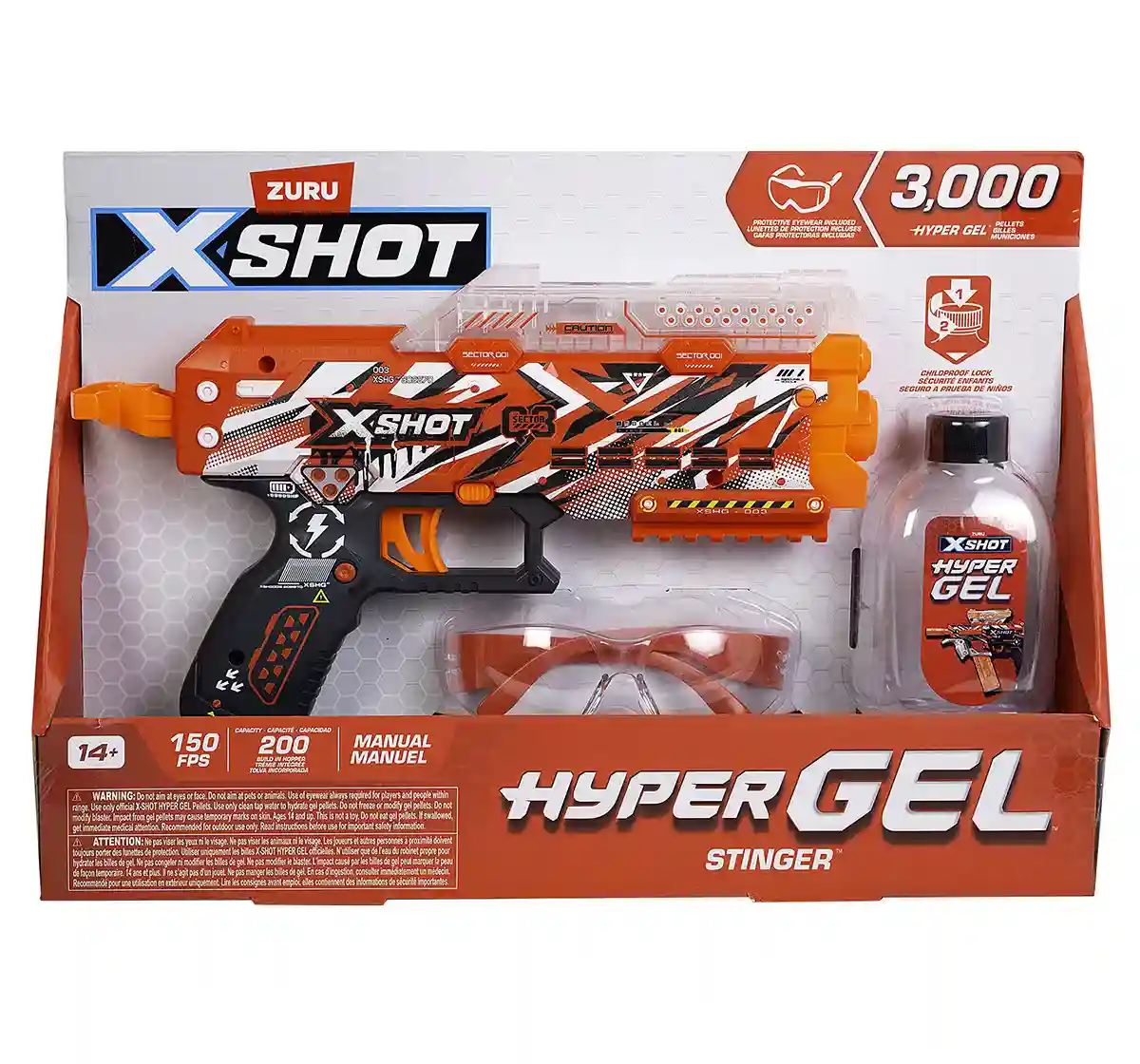 X-Shot Hypergel Stinger, 3K Pellets, 150FPS, 14Y+