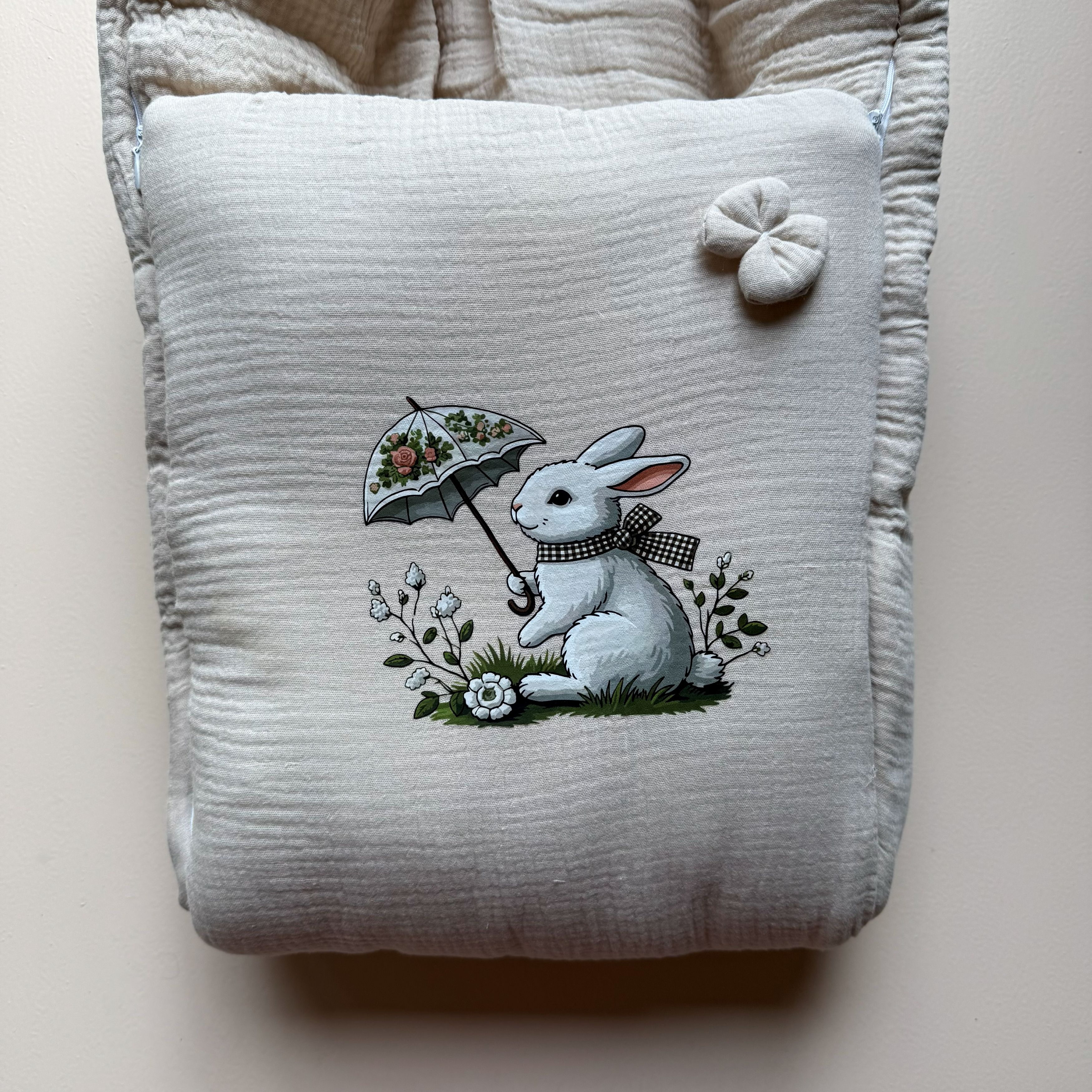 Bunny Garden Muslin Sleeping Bag