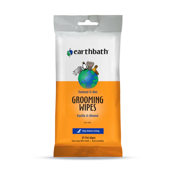EarthBath Oatmeal & Aloe Grooming Wipes for Dogs and Cats