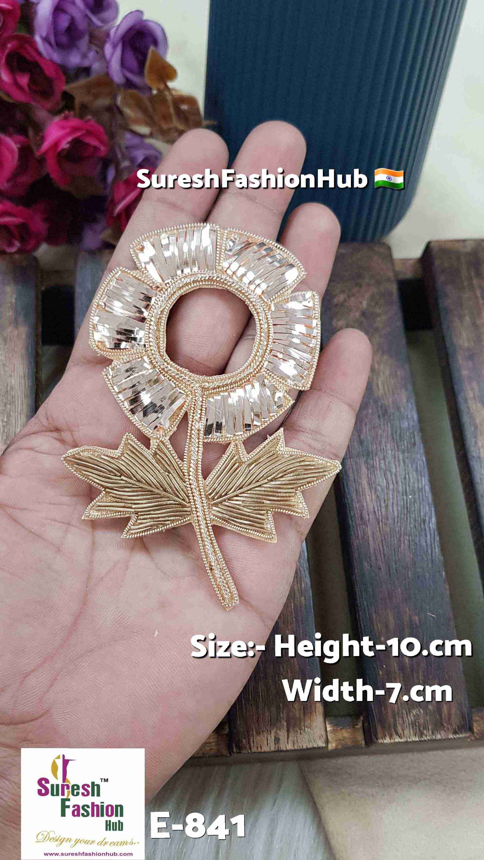 Zardosi Flower Cutwork Patch