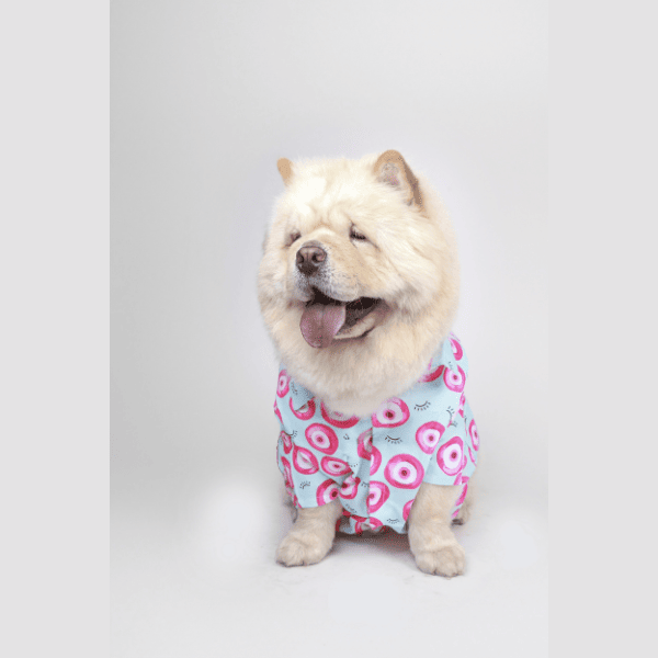 Ezra. | Ezra Polyester Blend Dog Shirt - Pink Lucky