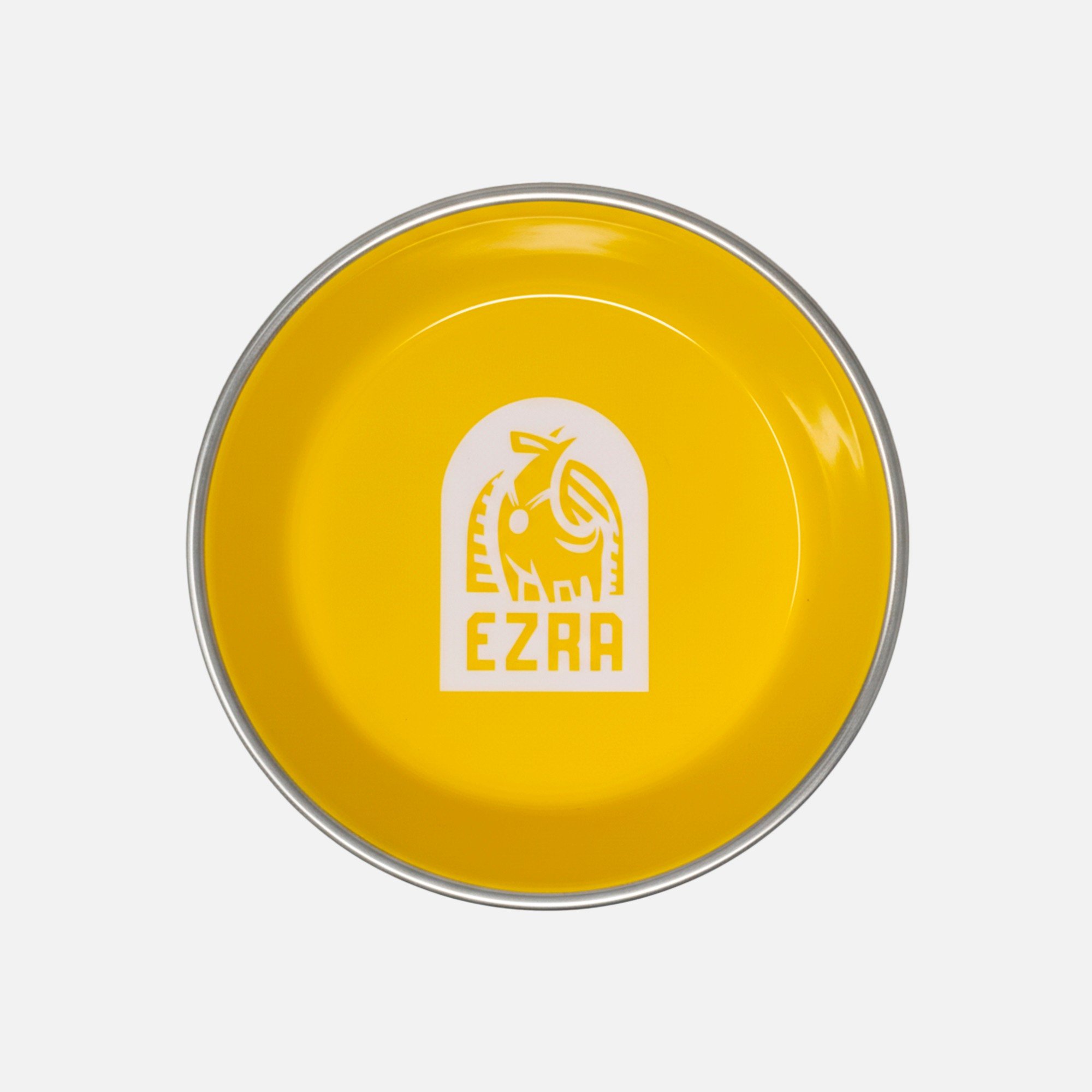 Ezra Anti Skid Rubber Grip, Stainless Steel Bowls for Dog, Yellow