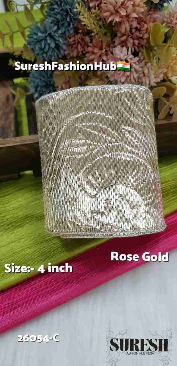 Rose Machine Made Gota Lumpi Lace – Design 26054-C