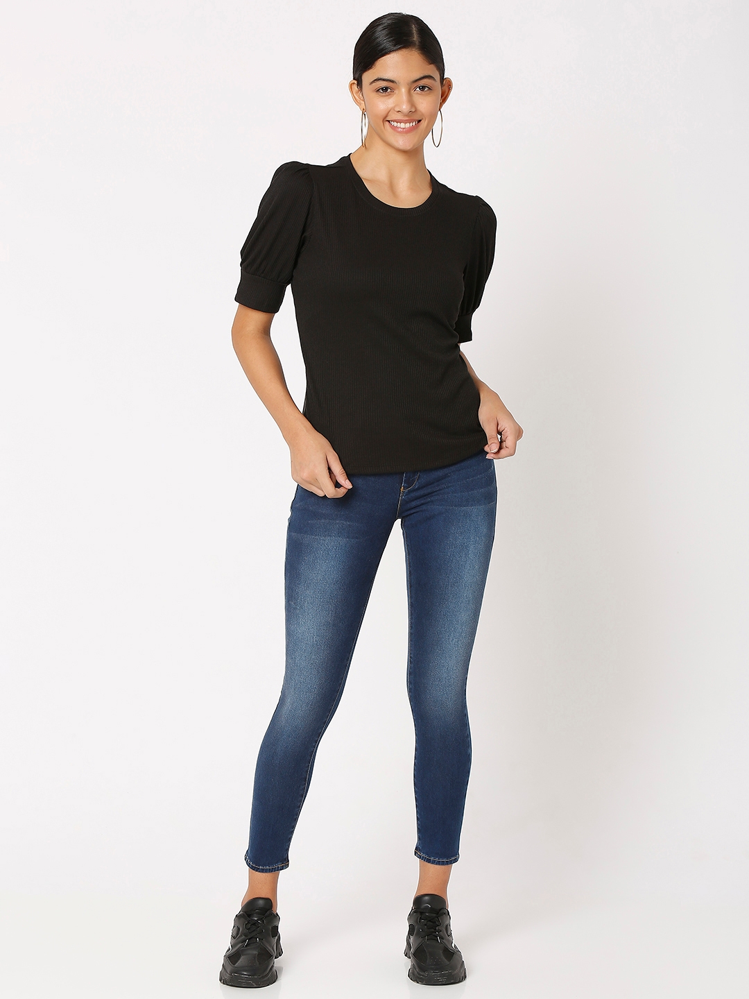 spykar | Women's Blue Cotton Straight Jeans 5