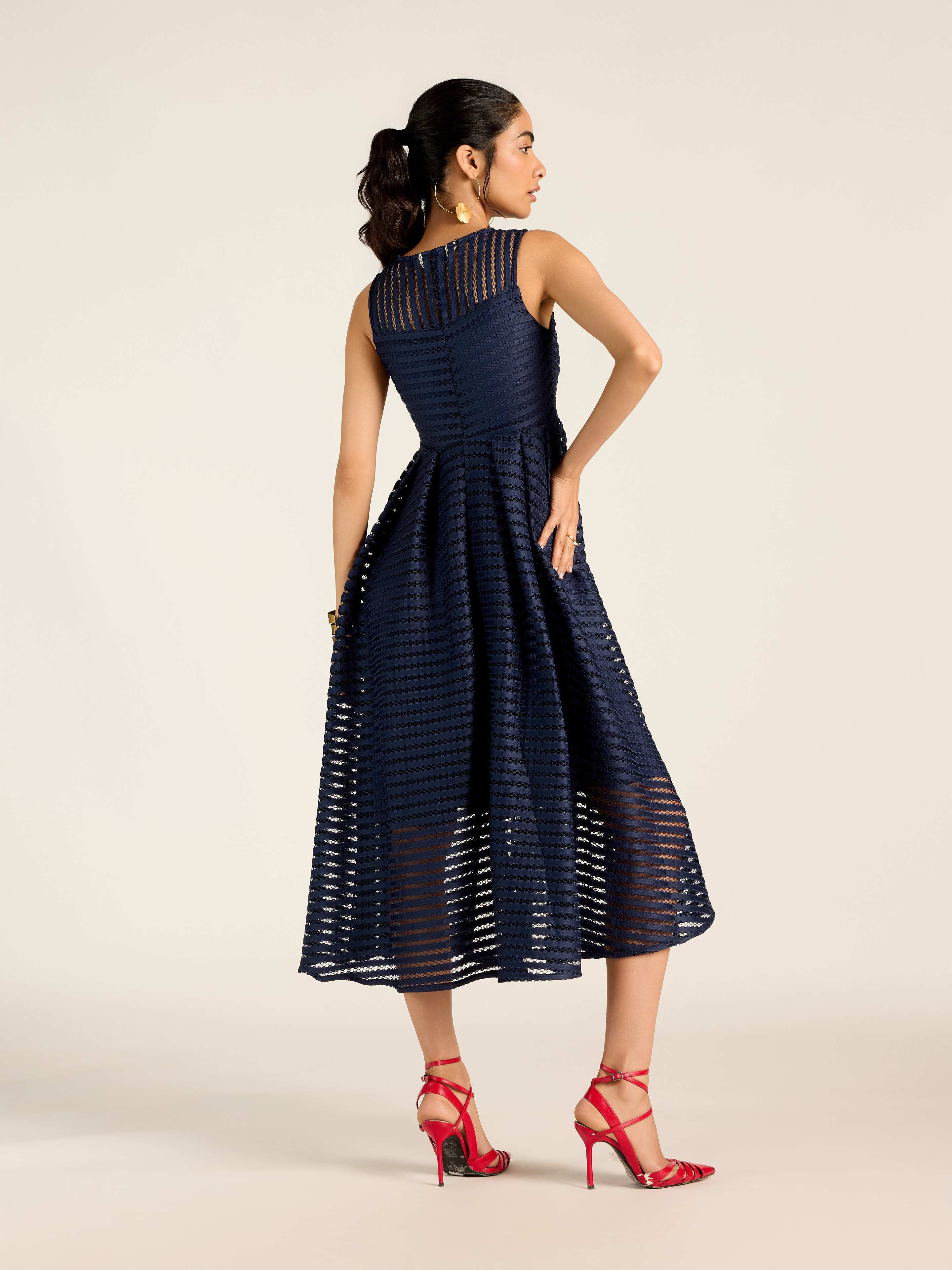 Navy Lina Long Dress