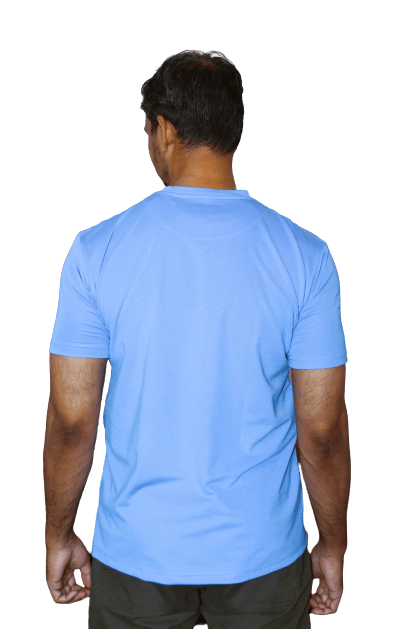Blue Dry Fit Round Neck T Shirt