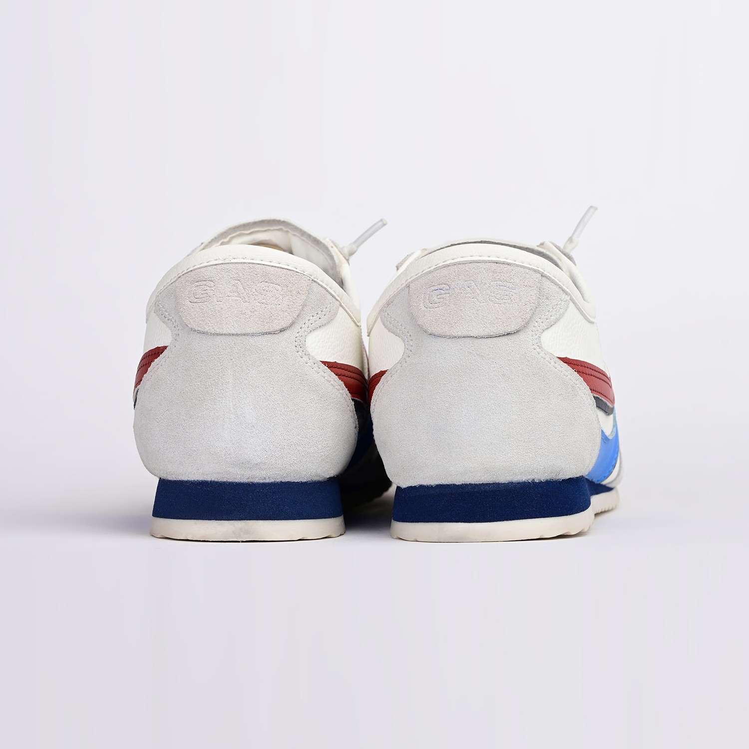 GAS | Men's Quarter-3 White Navy Sneakers|7