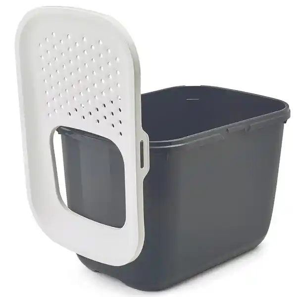 Savic Hop In Modern Cat Litter Tray Anthracite - 23 x 15 x 15 inch