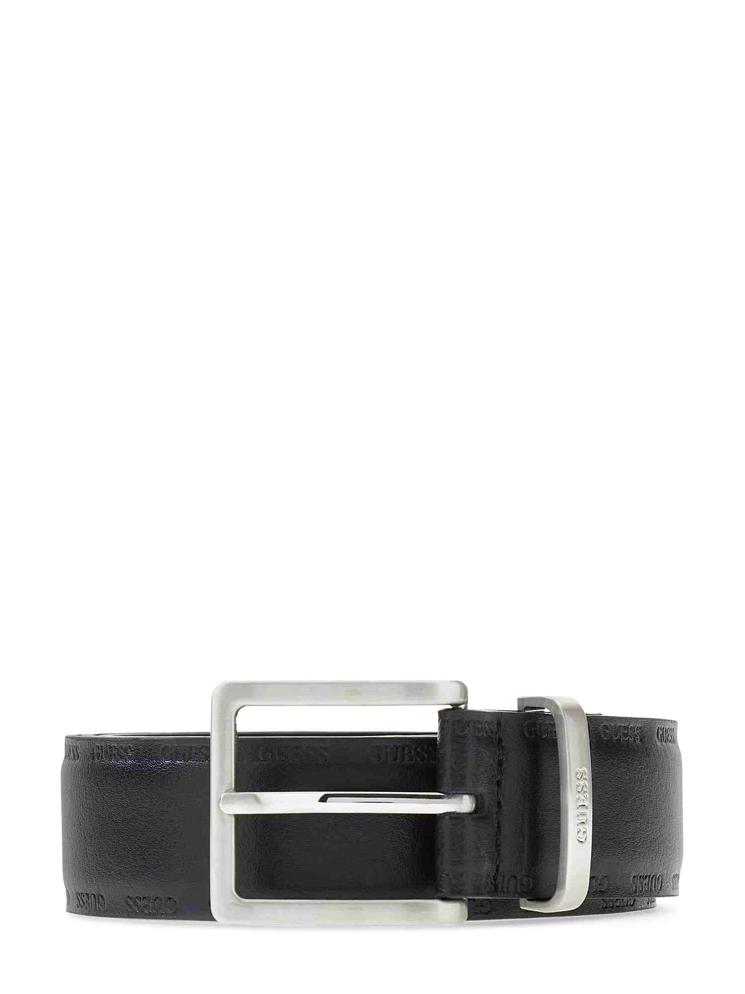 Guess Black Leather Solid MEN Belt