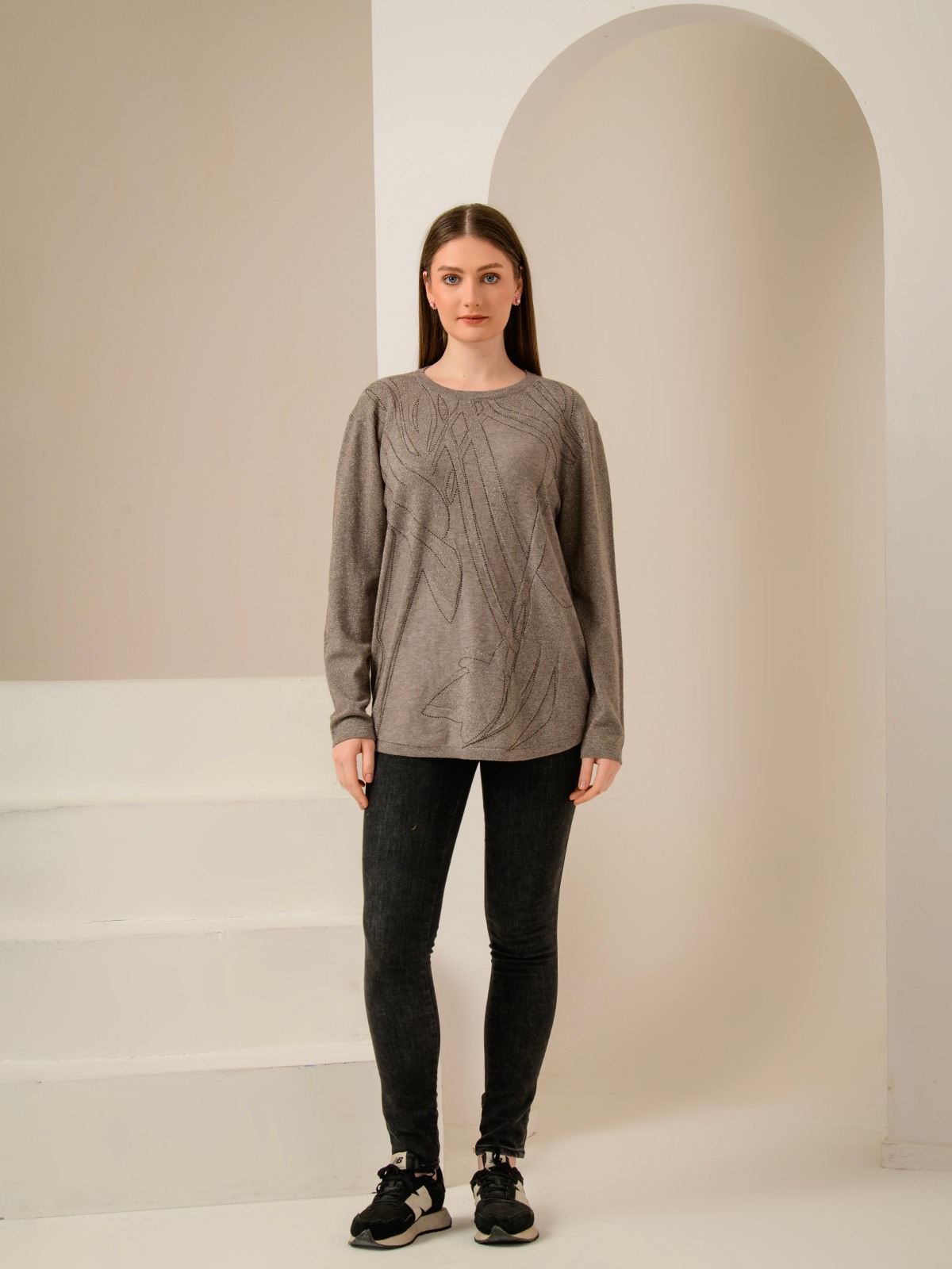 ALBION SMART GREY LADIES WINTER WOOLEN SET