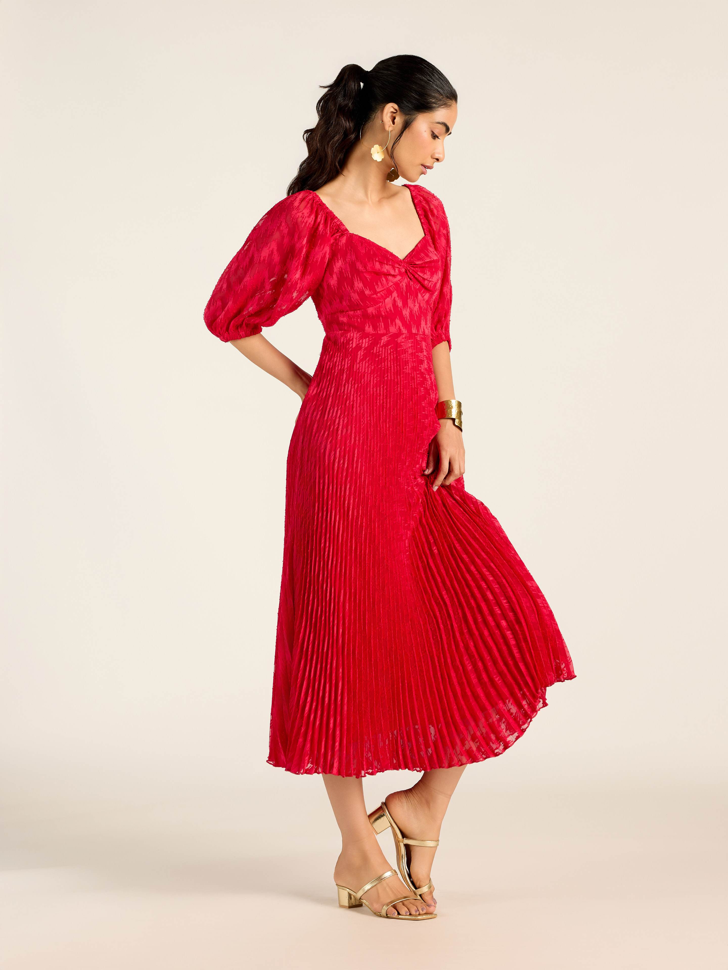 Red Melanie Long Dress